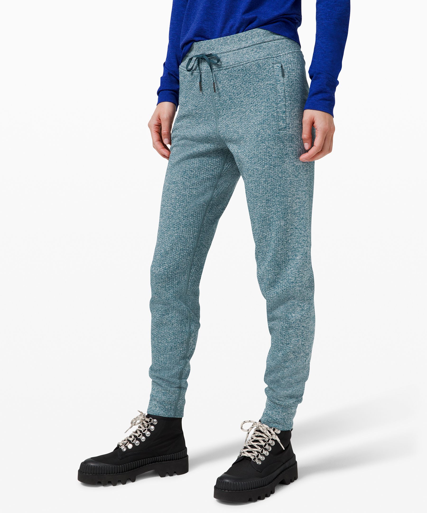 Lululemon Engineered Warmth Joggers In Submarine/white