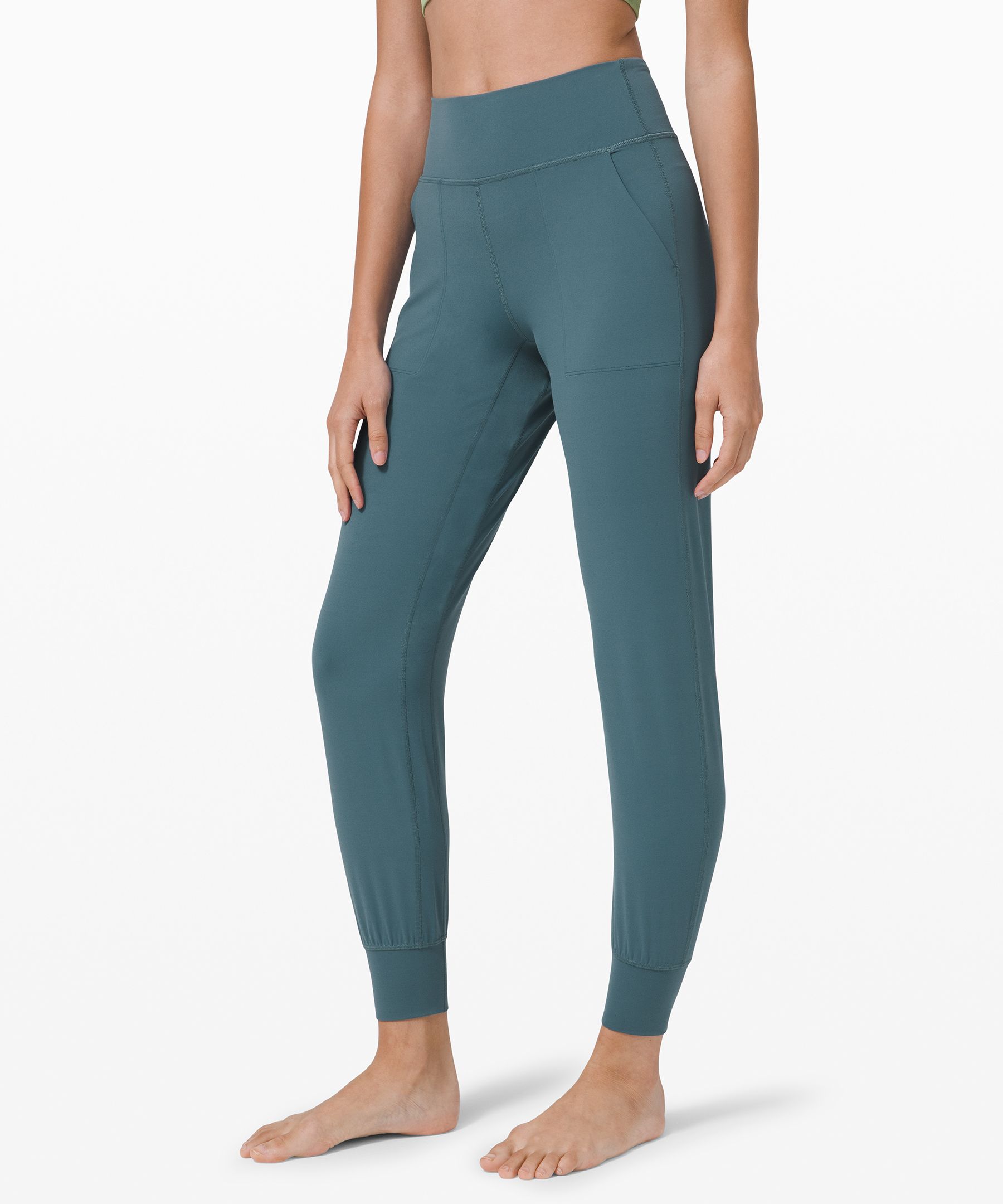 teal yoga pants