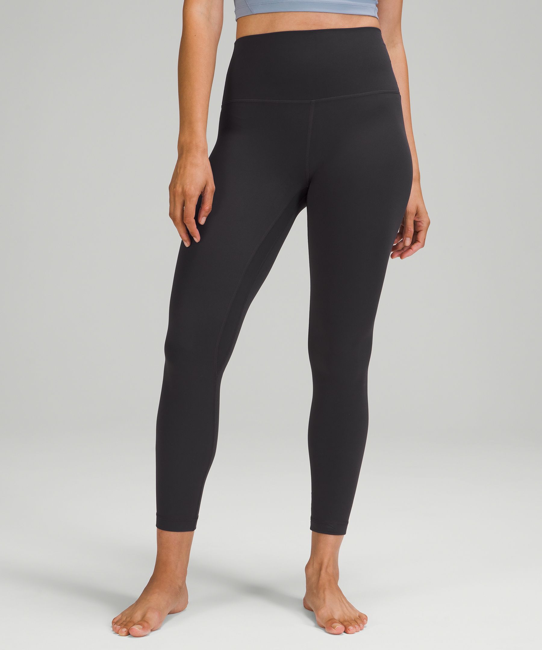 Lululemon Align™ Ribbed Panel High-rise Tights 25" In Black