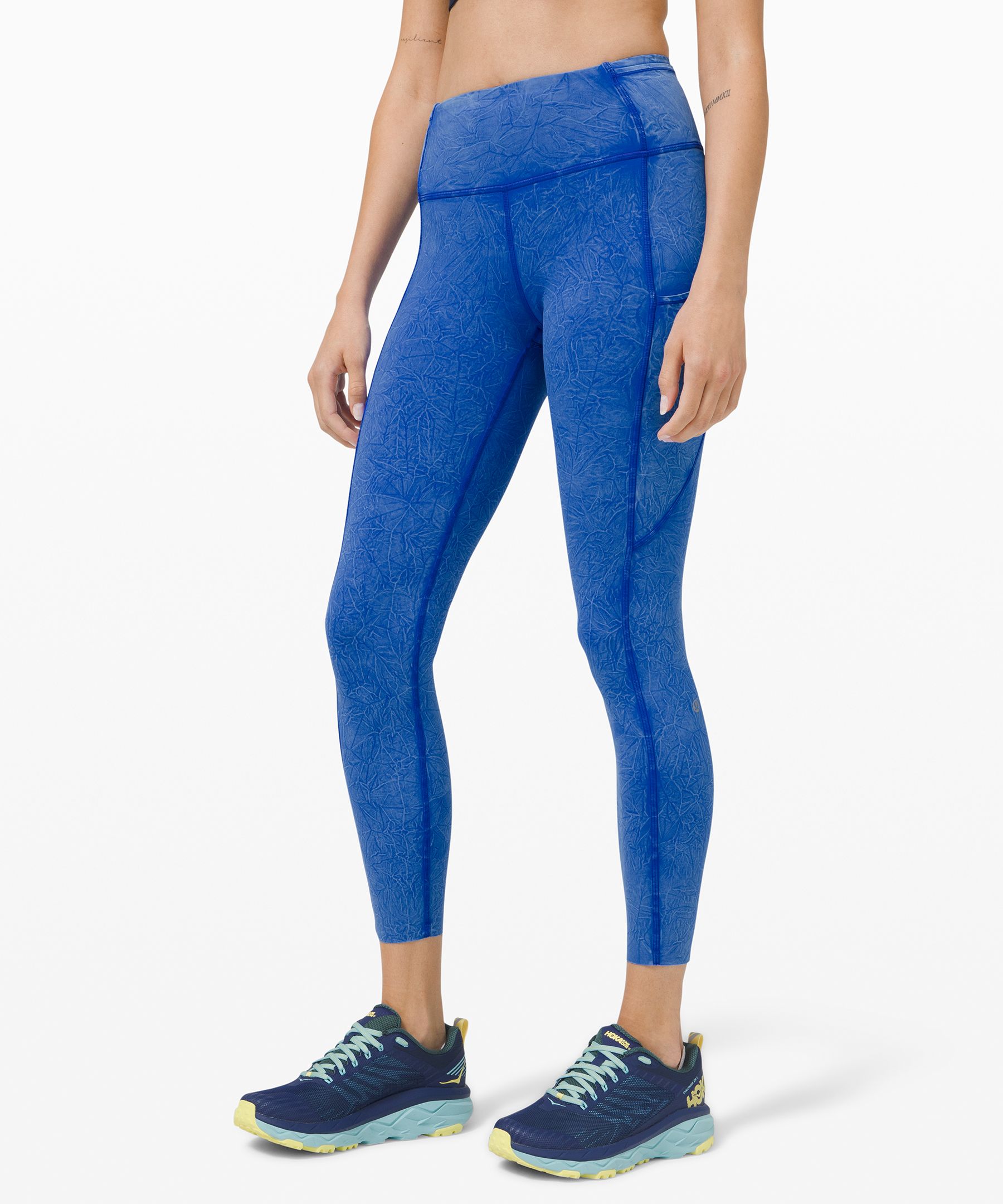 Lululemon Fast and Free HIGH Rise 25 - ICWO (Ice Wash Spiced Bronze)