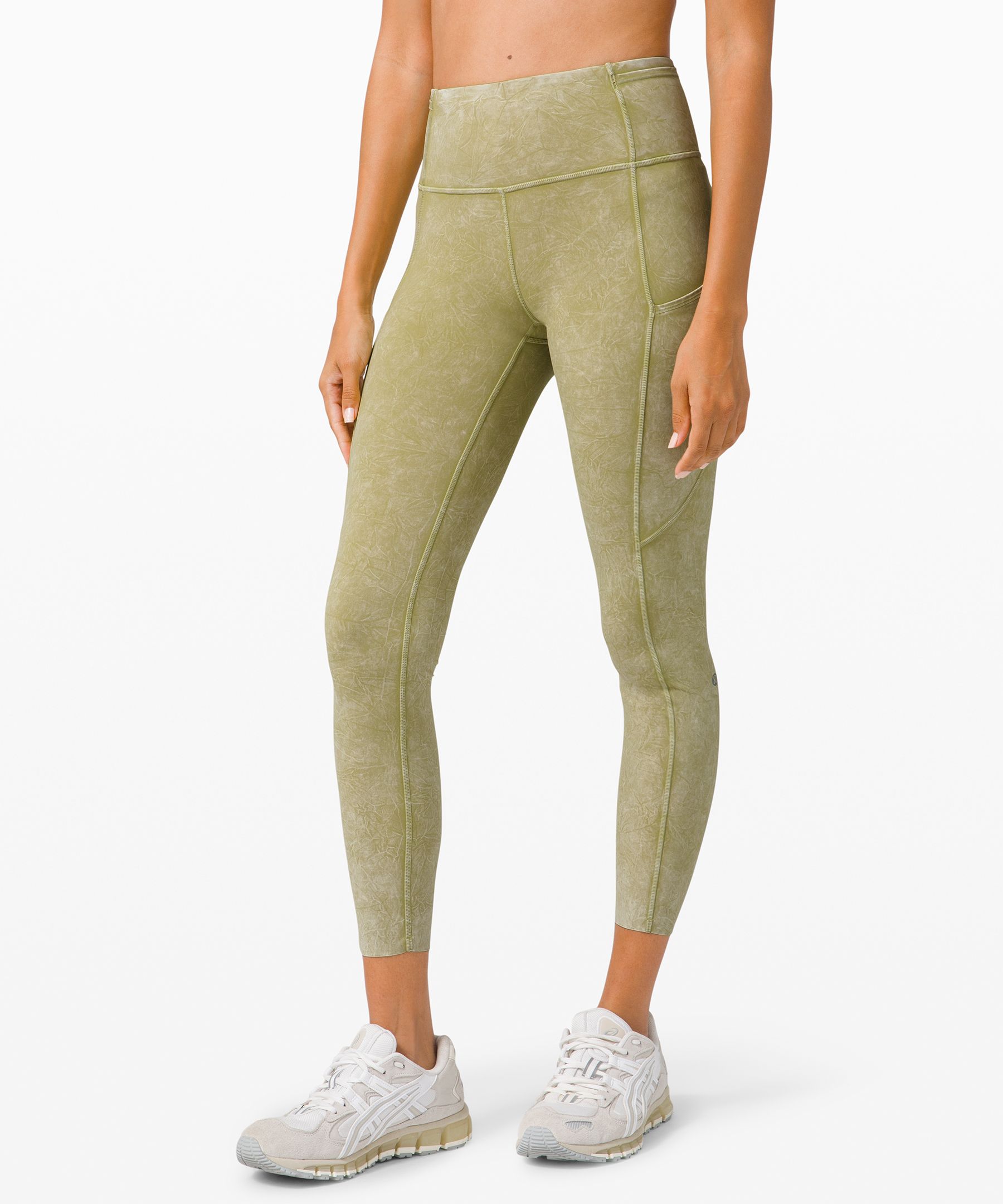 Lululemon Fast and Free HIGH Rise 25 - ICWO (Ice Wash Spiced Bronze)