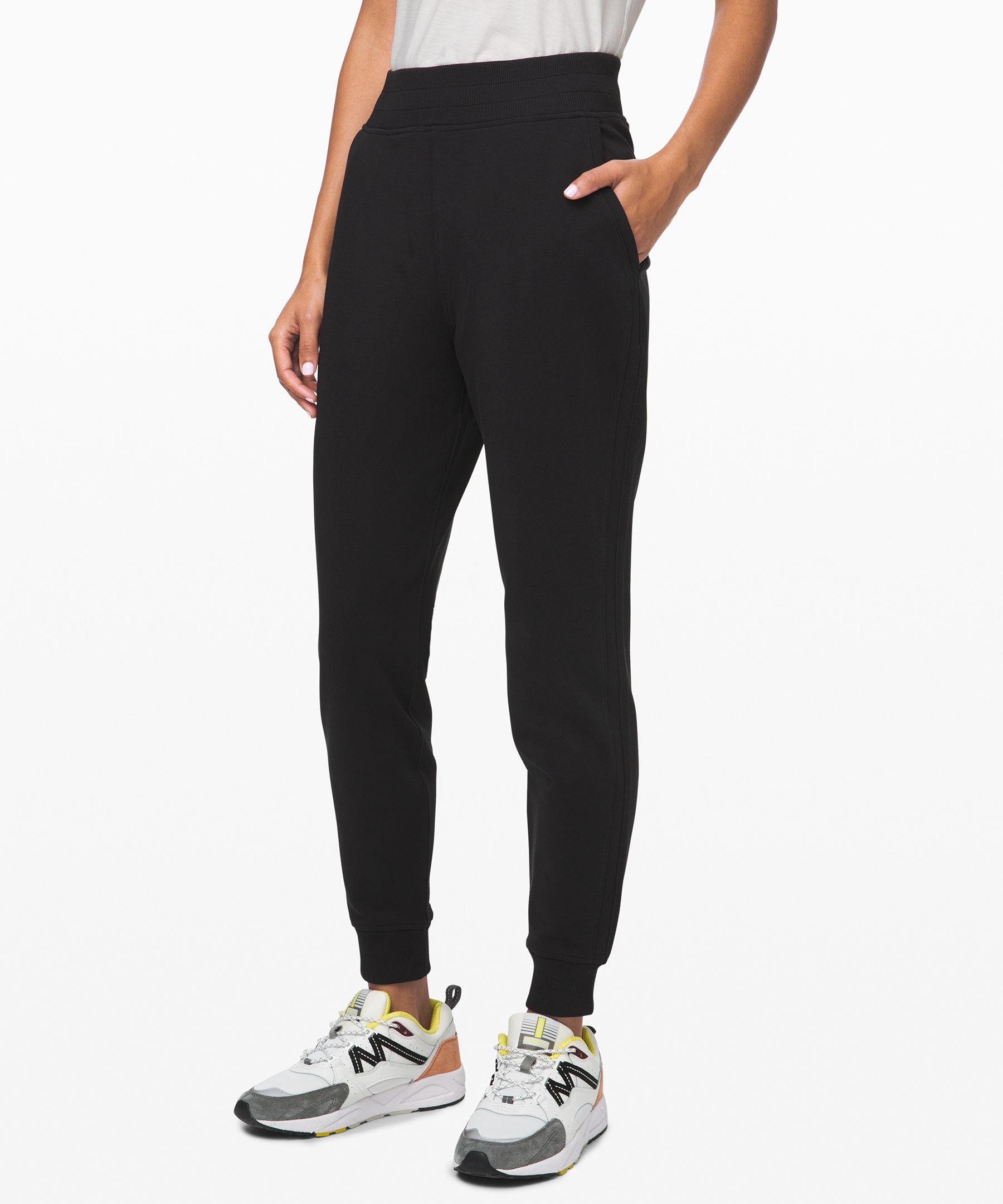black high rise joggers