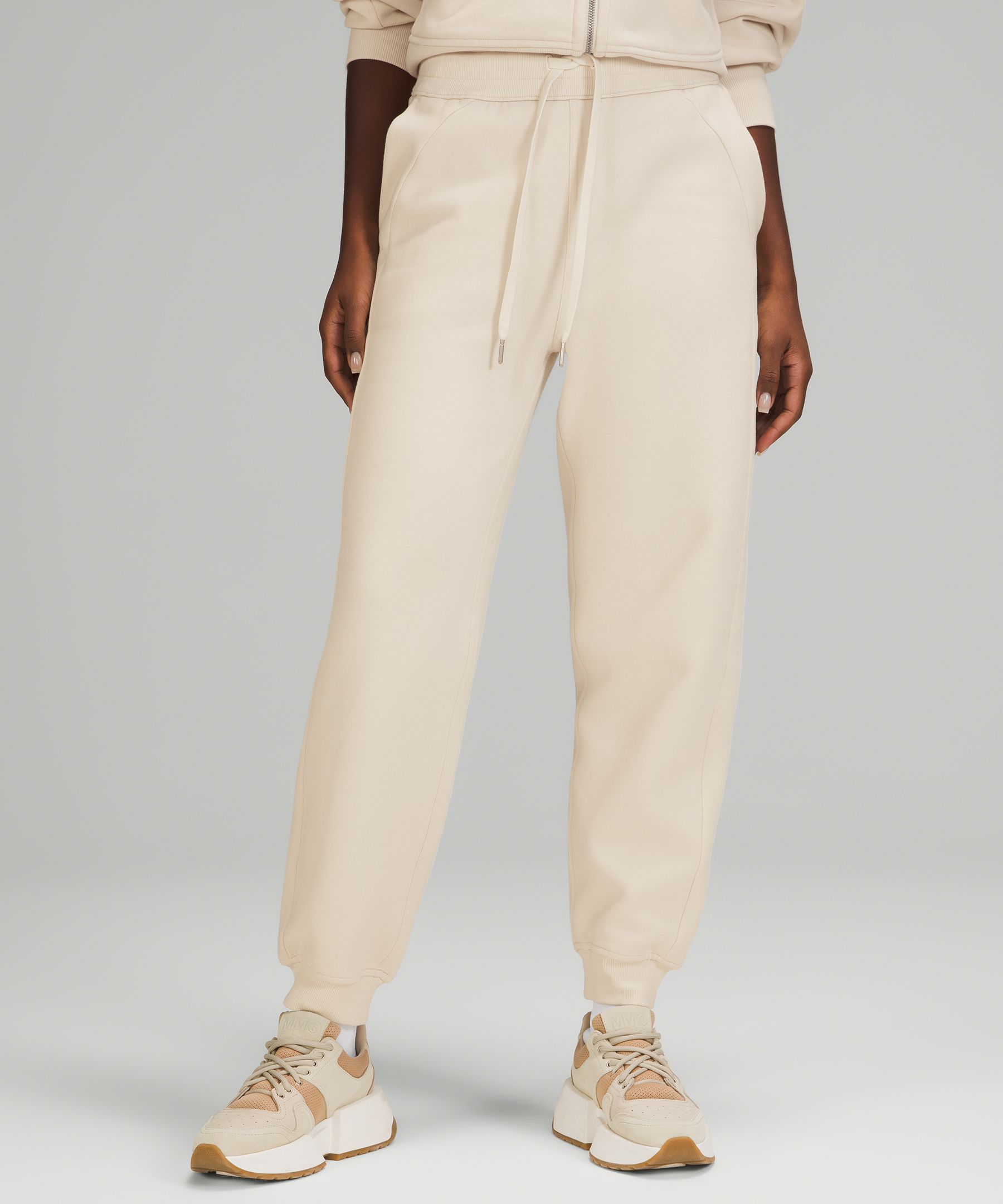 Lululemon Scuba Relaxed Fit High-rise Joggers In White Opal