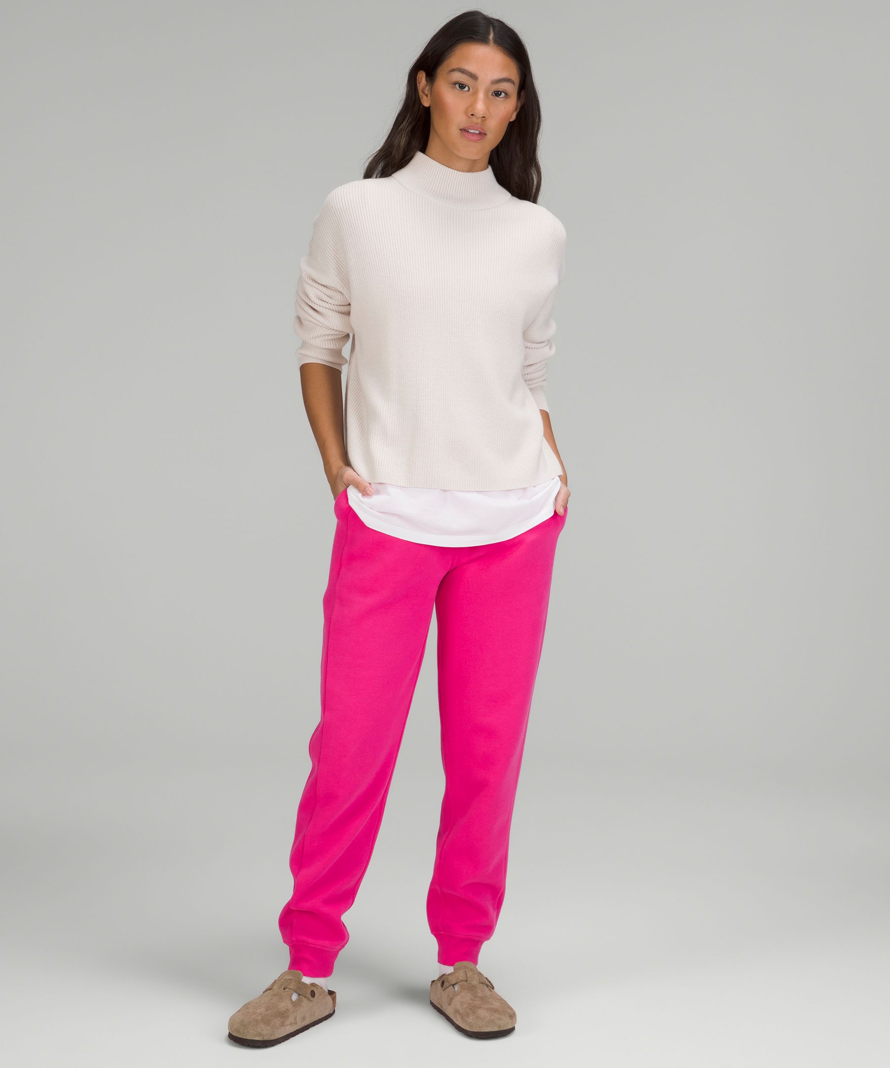 Lululemon Scuba High-Rise Jogger *Fleece 28 - Pink Mist - lulu fanatics