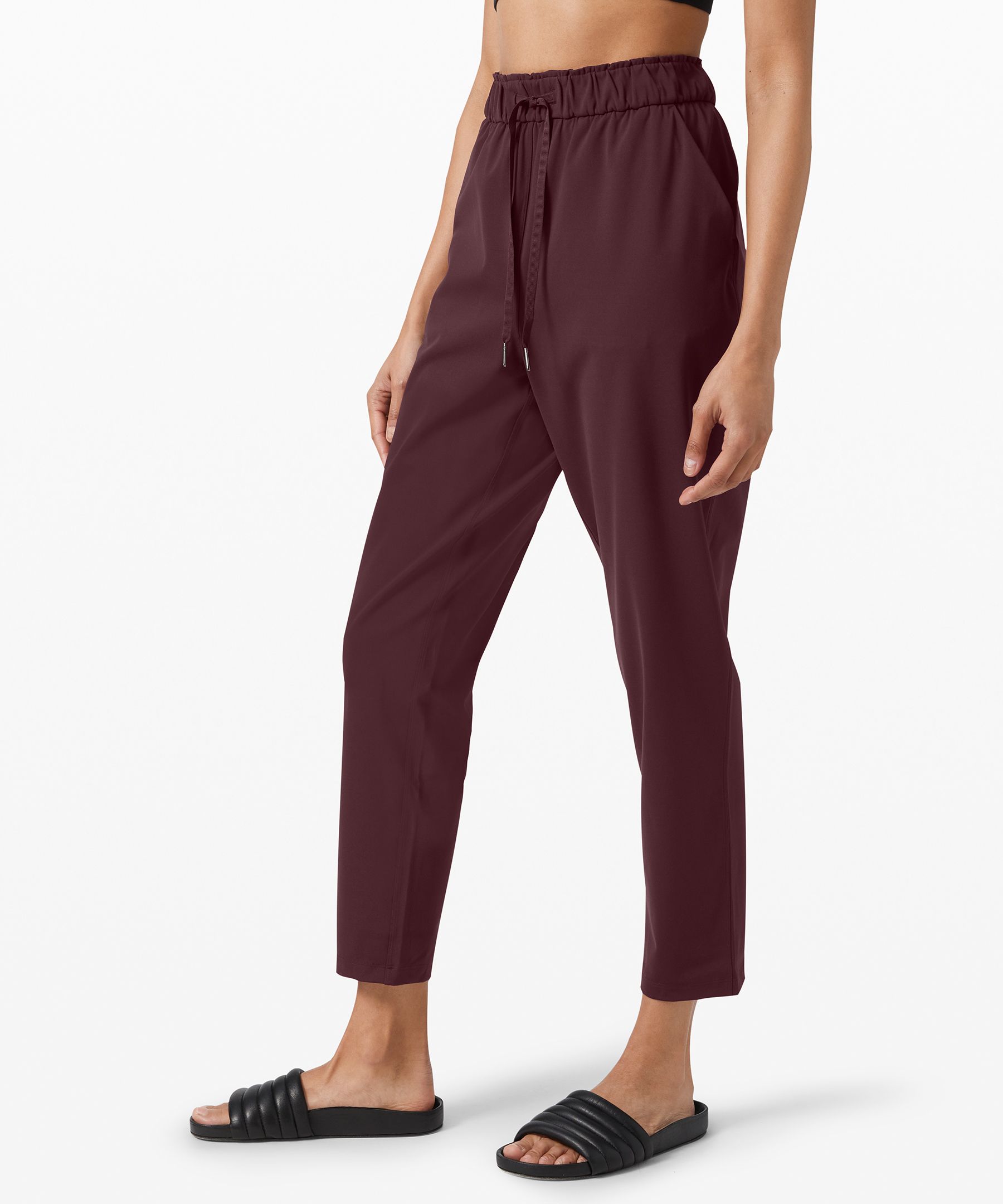 Lululemon Stretch High-rise Pants 7/8 Length In Cassis