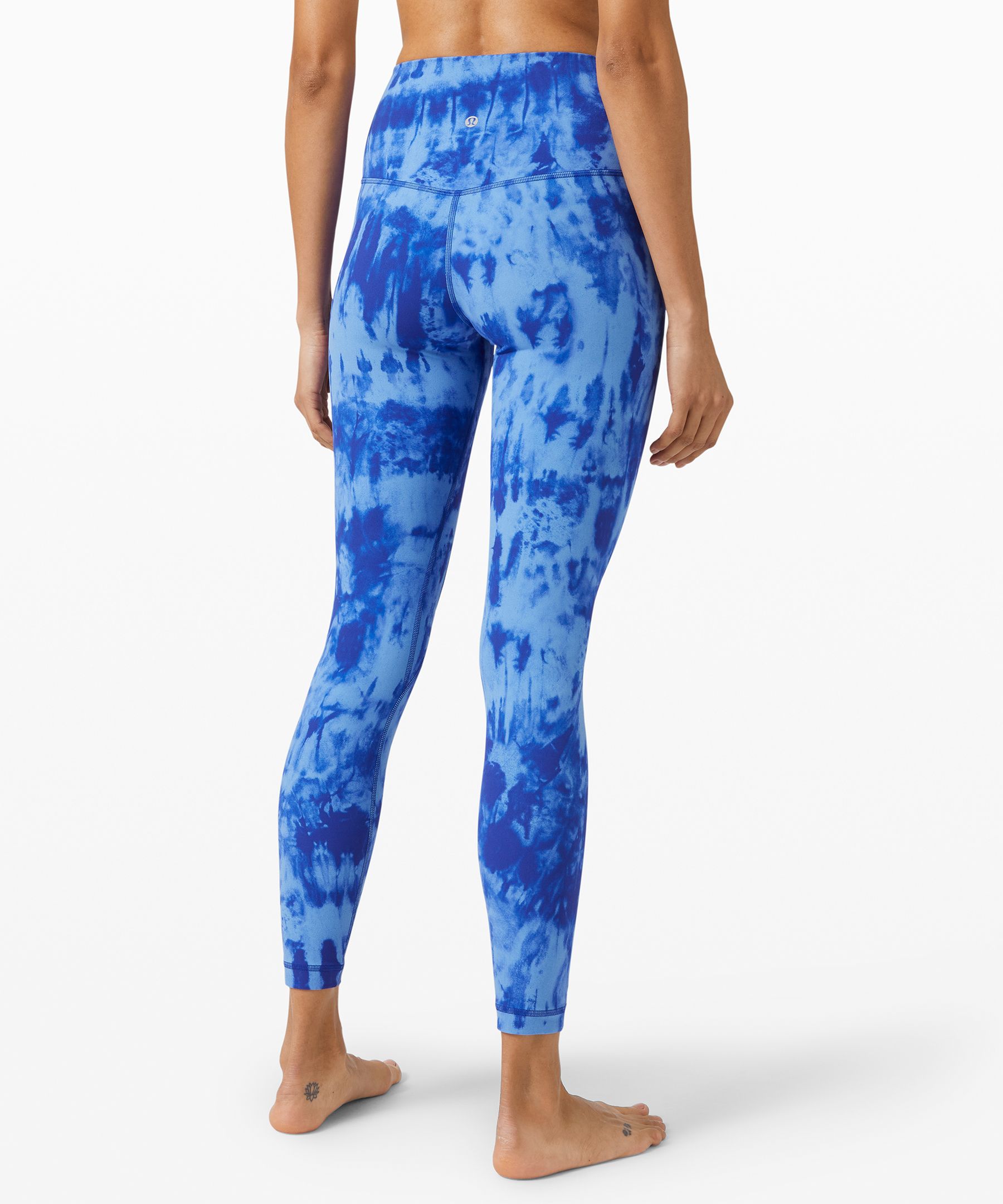 Lululemon blue and white tie dye leggings Size 4 - $46 (54% Off