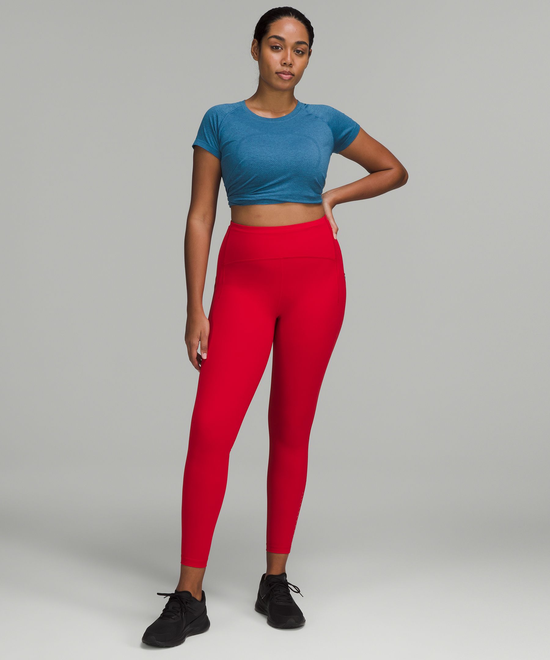 Red Solid Leggings - Selling Fast at