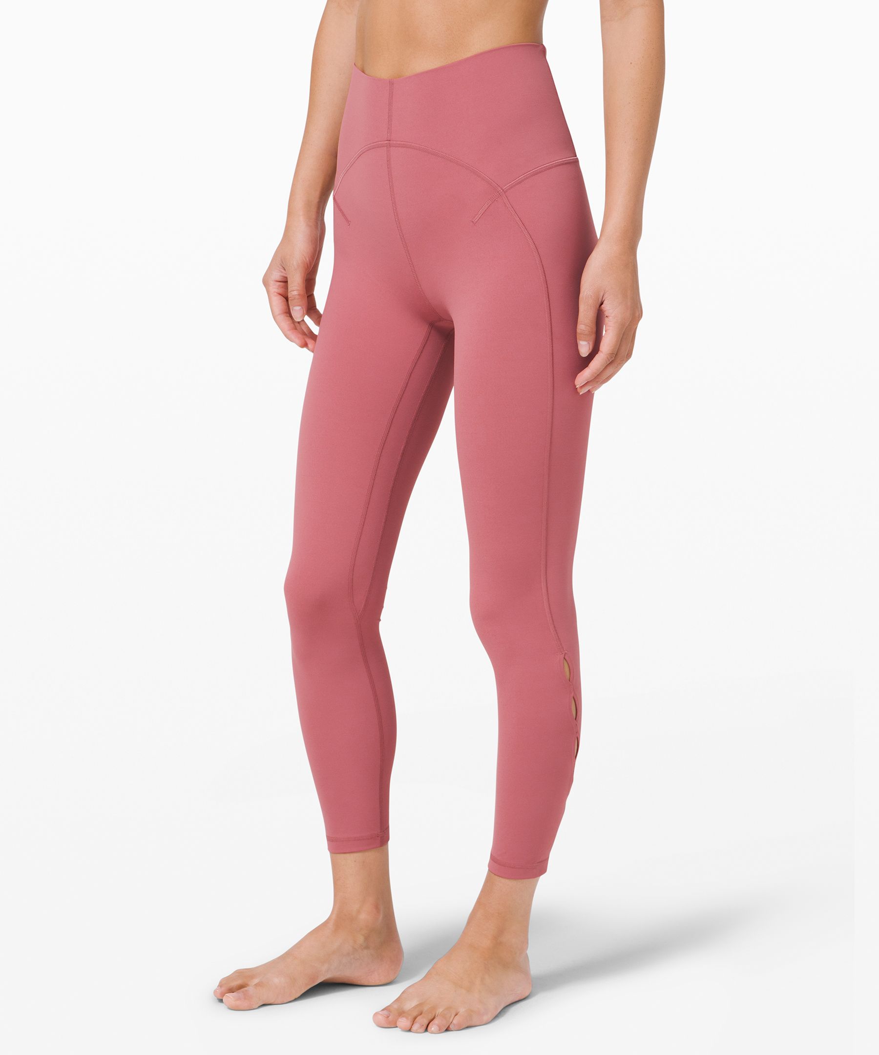 Shop Lululemon Unlimit High-rise Tights 25 Keyhole In Brier Rose