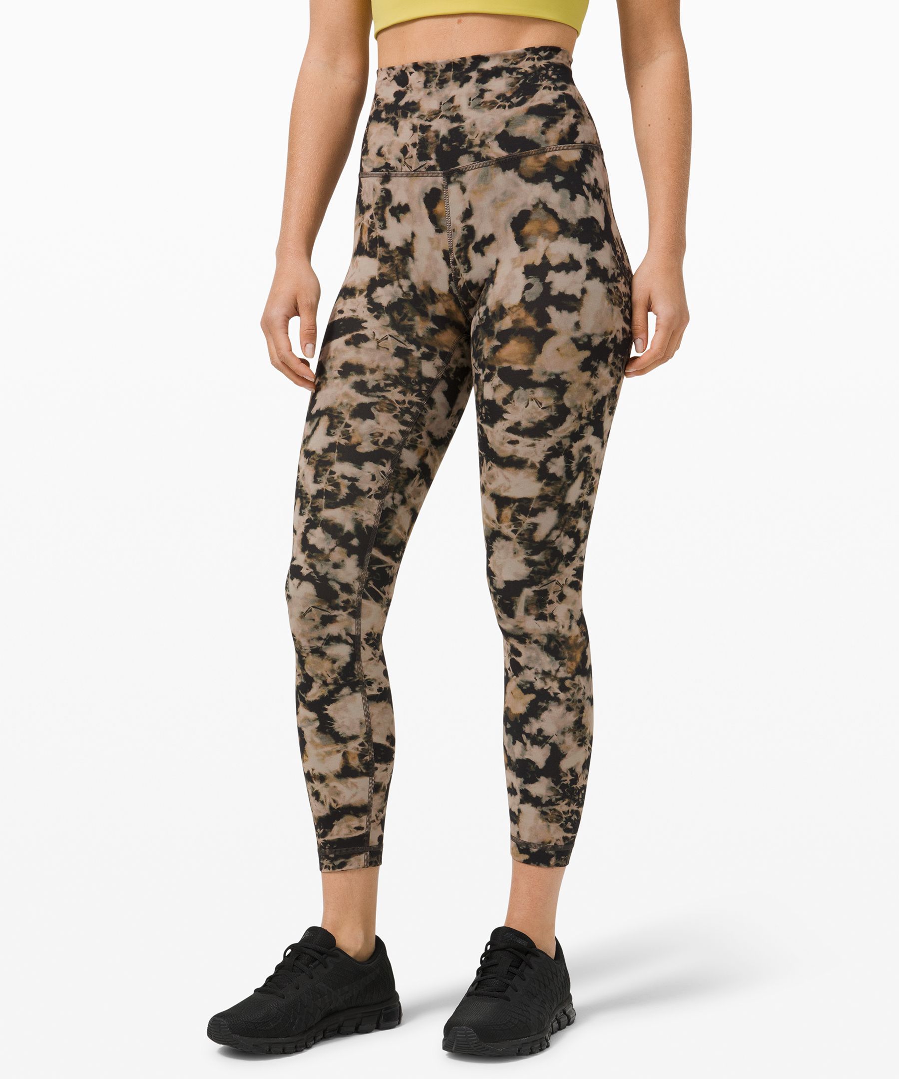 Lululemon Wunder Train High-rise Tights 25" In Dispersed Light Raw Linen