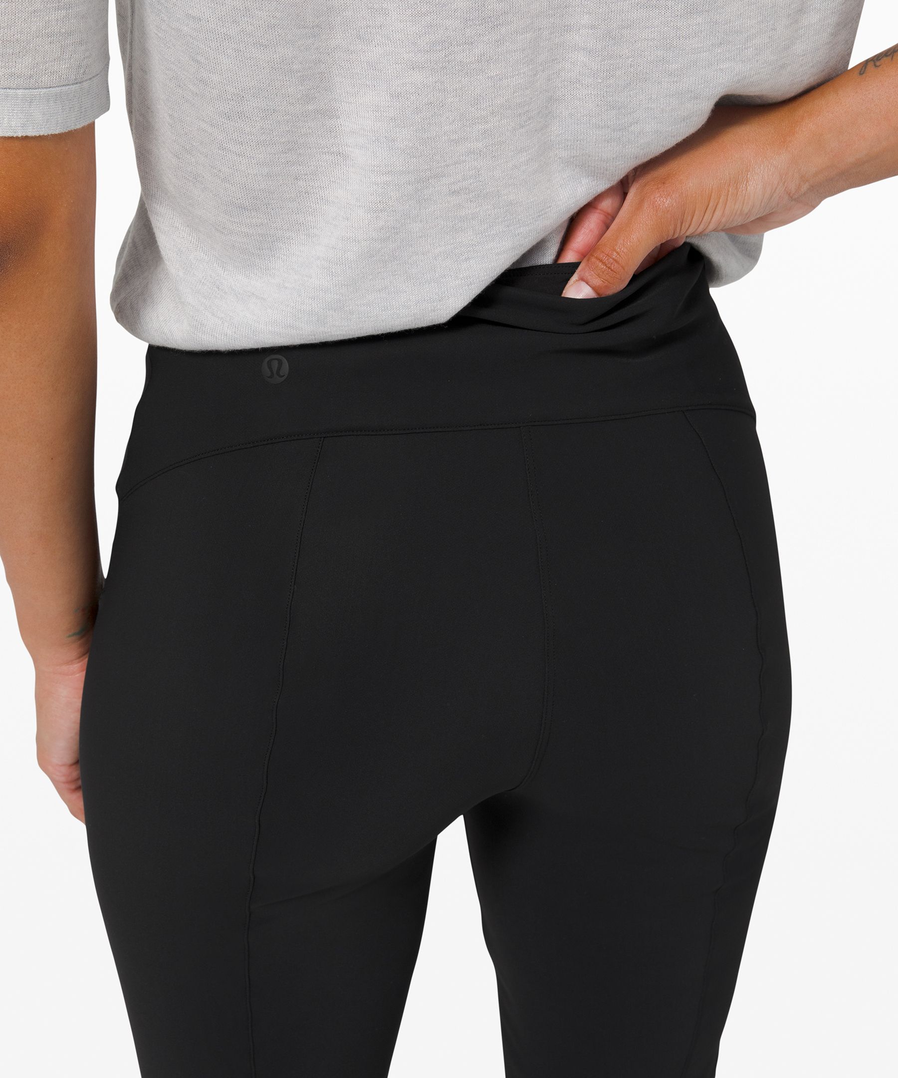 Lululemon Here to There High-Rise Crop - Crosshatch Texture Black
