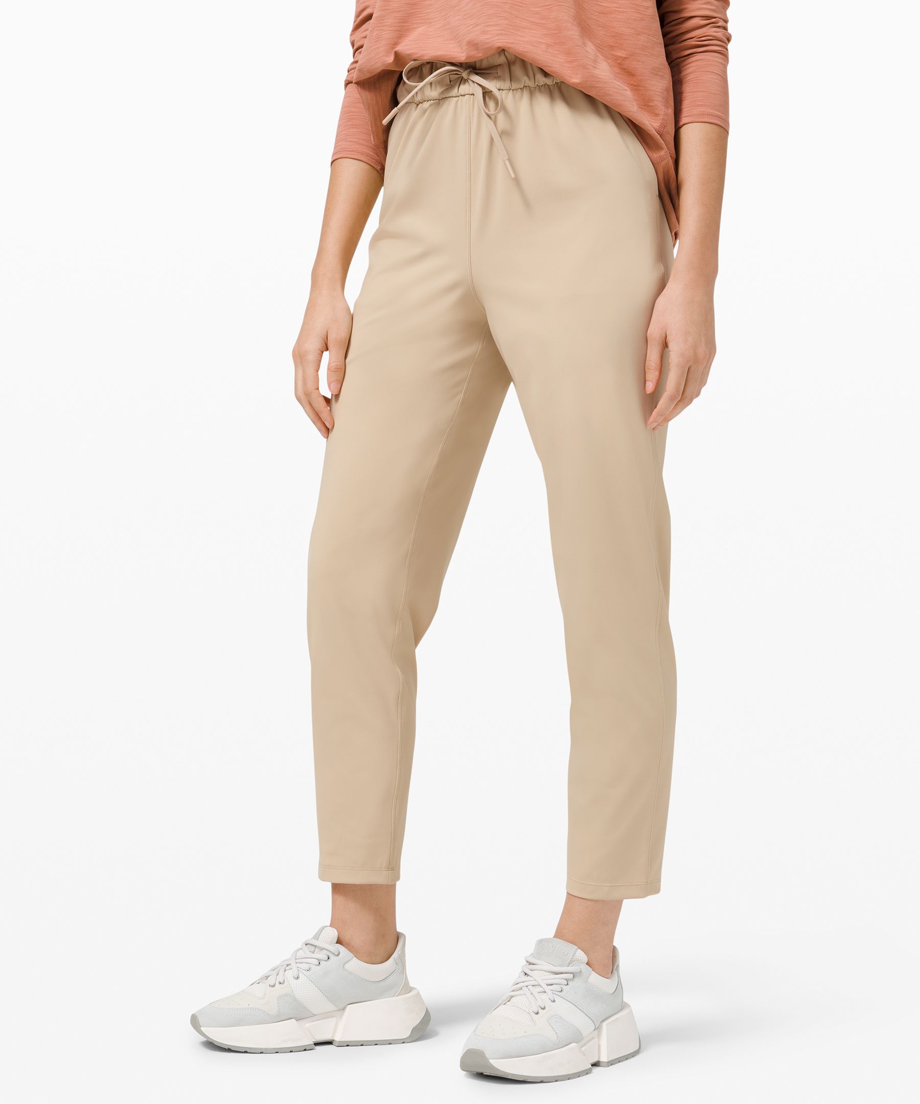 Lululemon Stretch High-rise Pants 7/8 Length In Prosecco