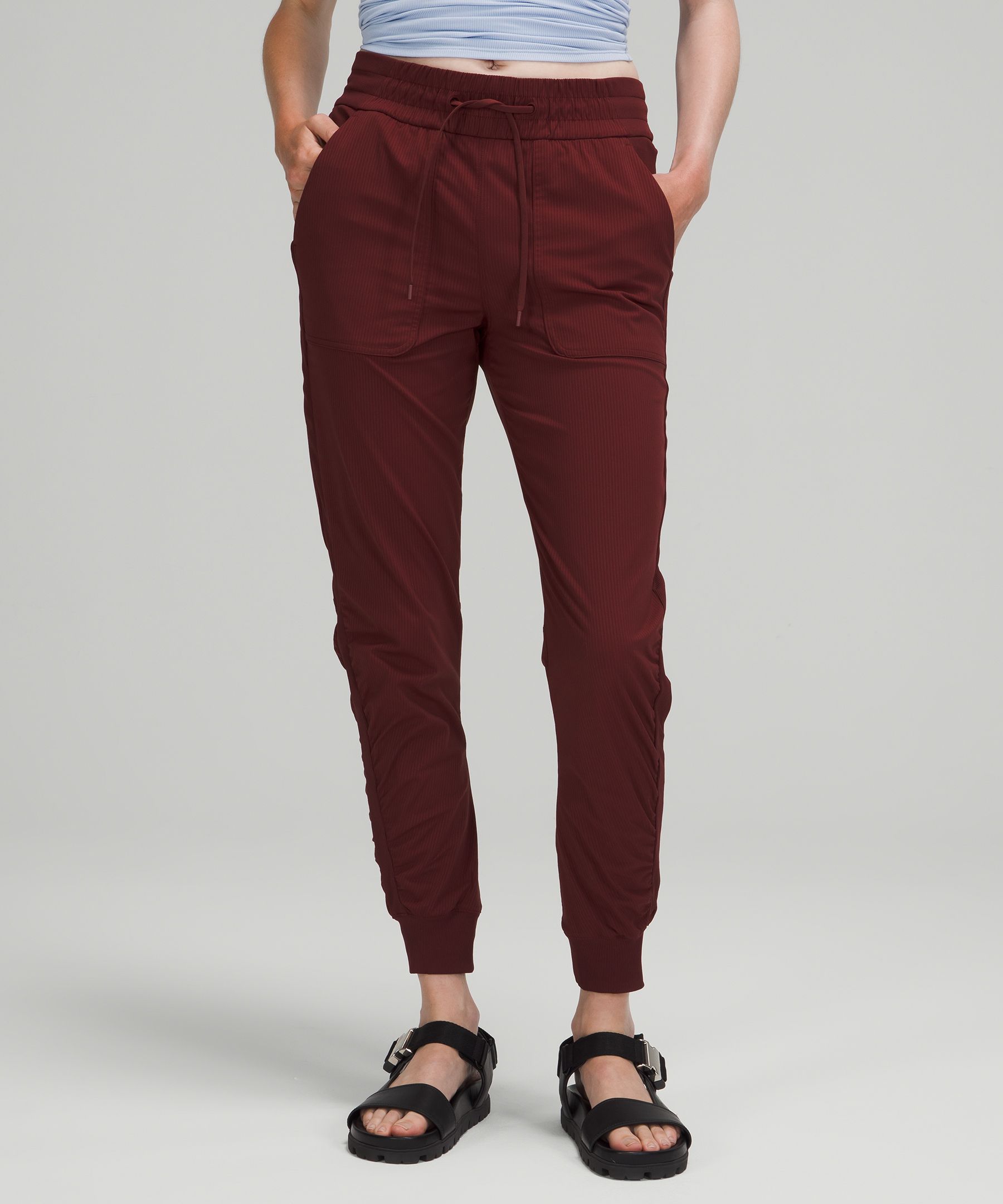 Lululemon Beyond The Studio Joggers In Red Merlot