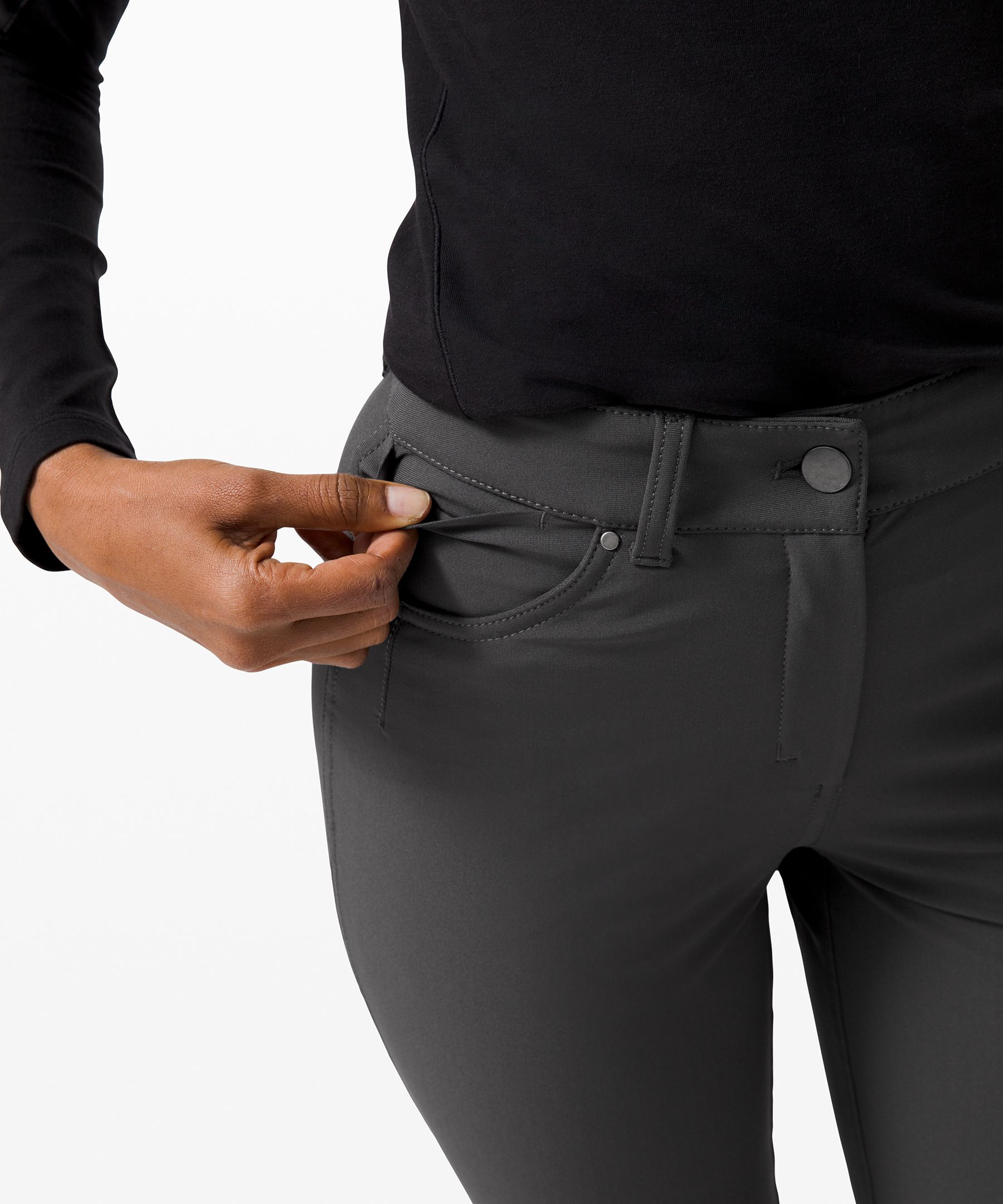 On the Belt Bag and City Sleek 5 Pocket 7/8 Pant- new fav pants