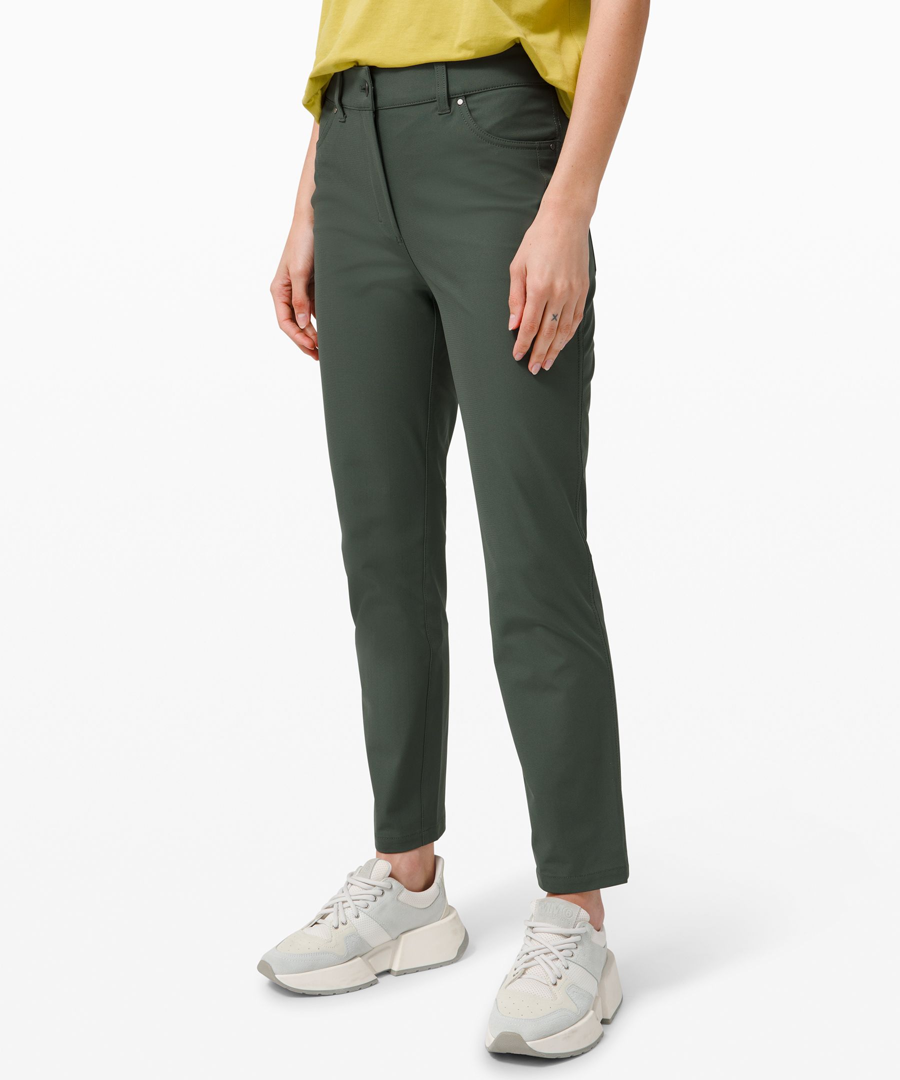 Lululemon City Sleek 5 Pocket 7/8 Pant In Green