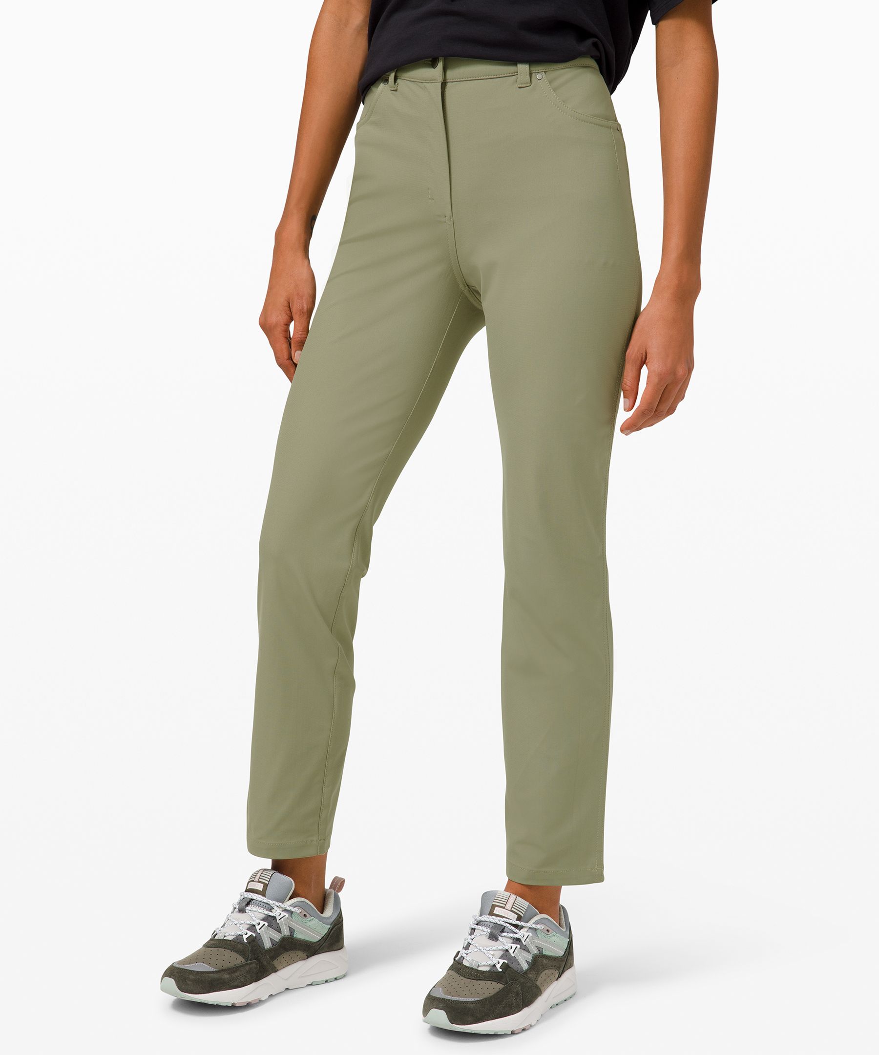 Lululemon City Sleek 5 Pocket 7/8 Pants In Rosemary Green