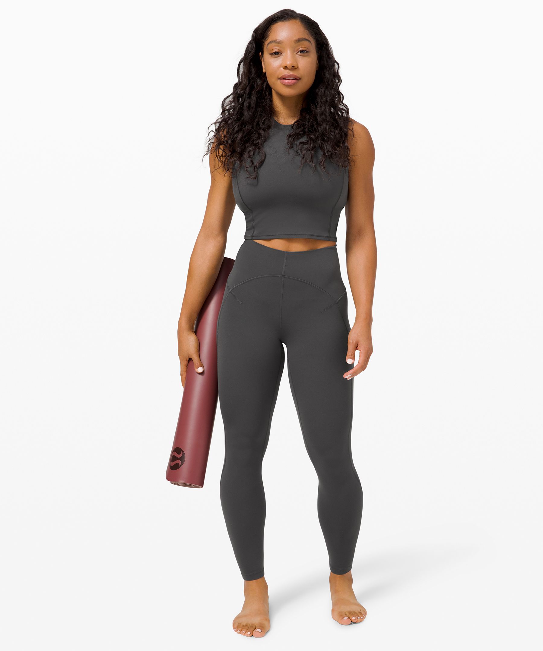 Shop Lululemon Unlimit High-rise Tights 25 Keyhole In Brier Rose