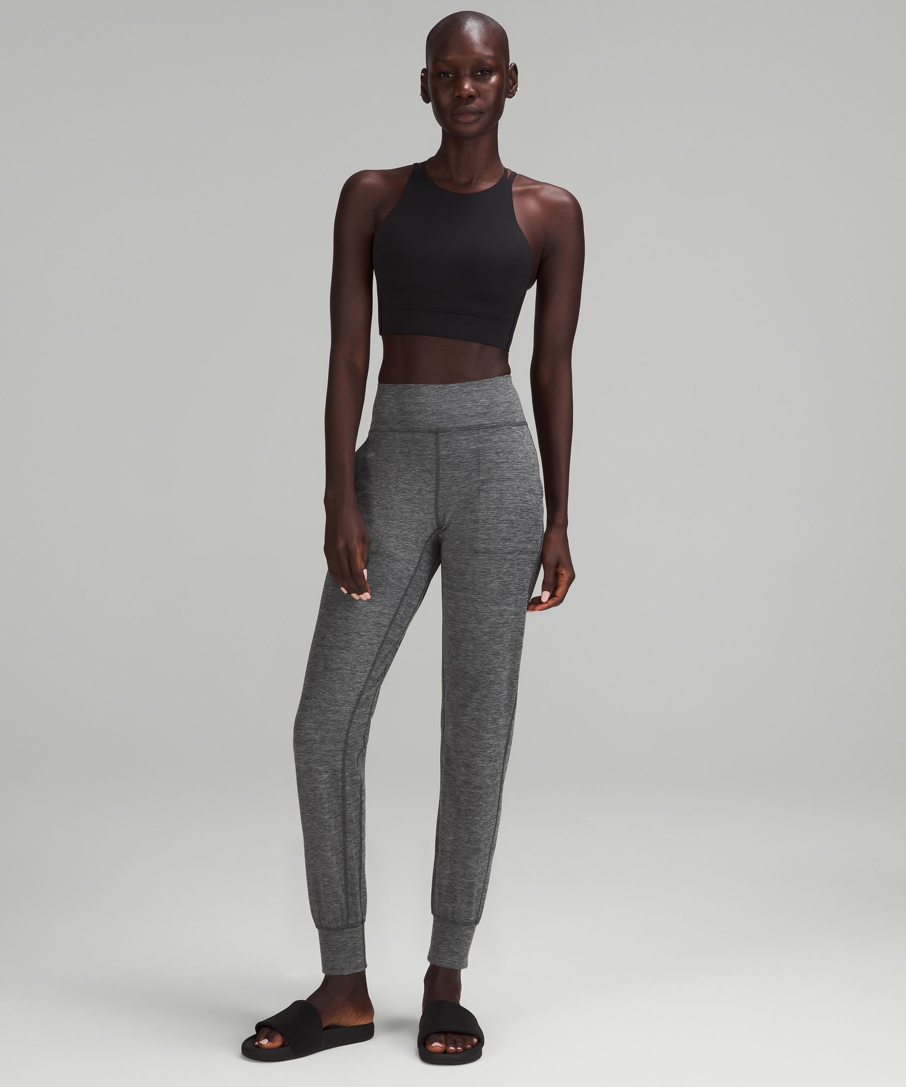 lululemon Align Jogger High Rise Size 8 Nulu Black Woman's Crop Pants