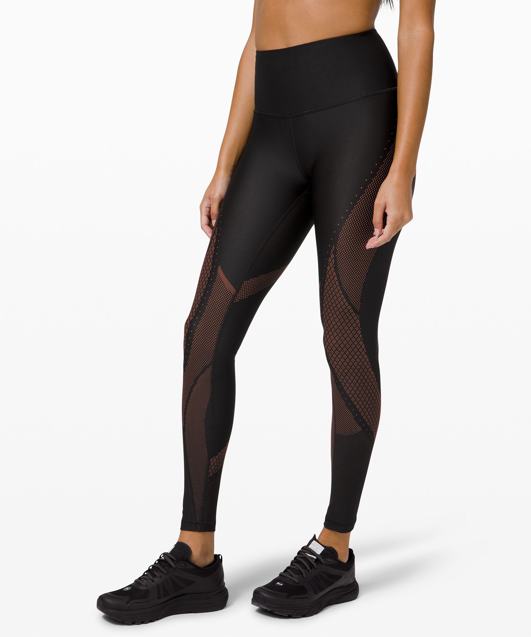 LULULEMON MAPPED OUT HIGH RISE TIGHT 28 *CAMO BLACK SIZE 8