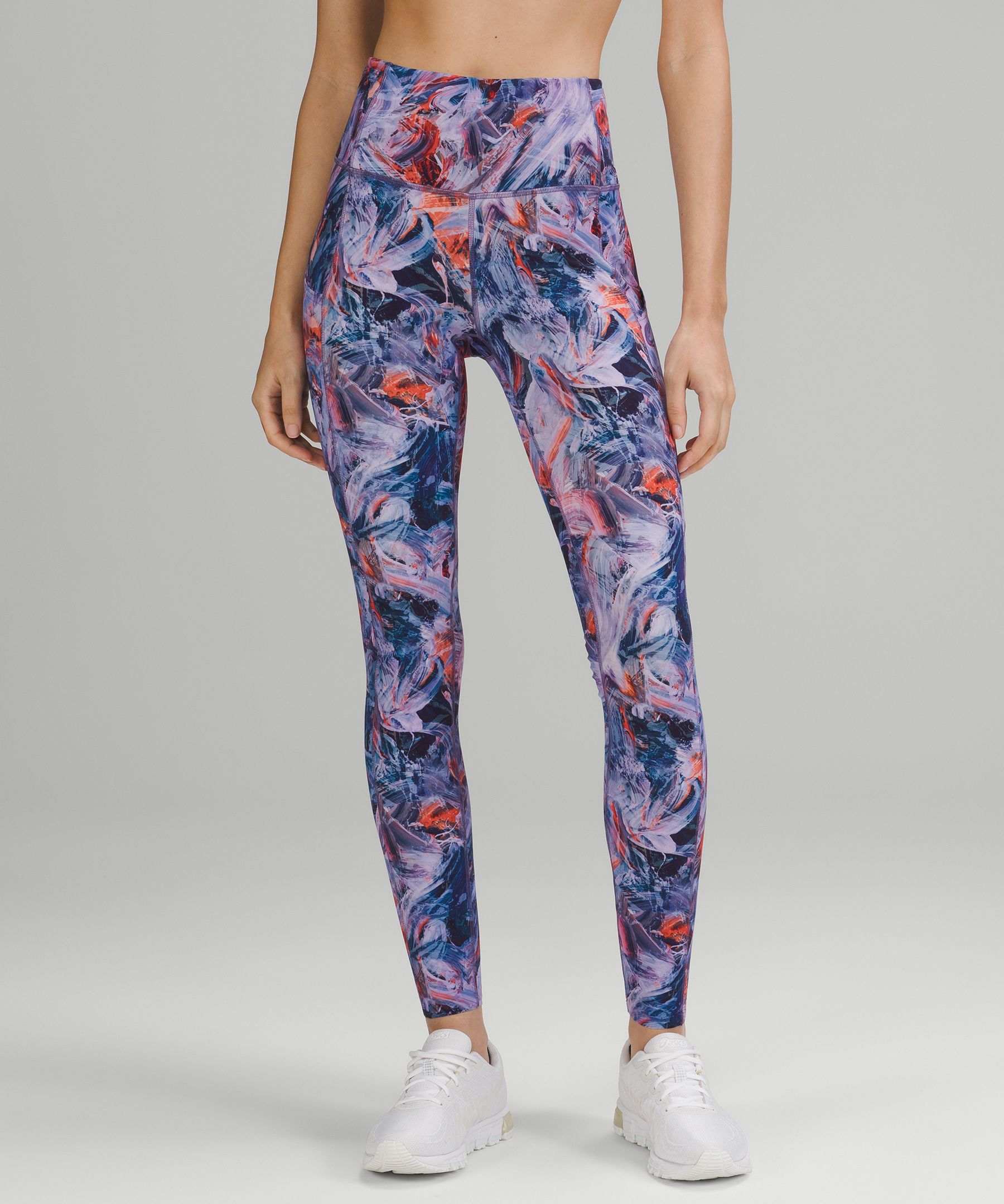 Lululemon Women's Cropped Floral Print Leggings with Pocket Size 4