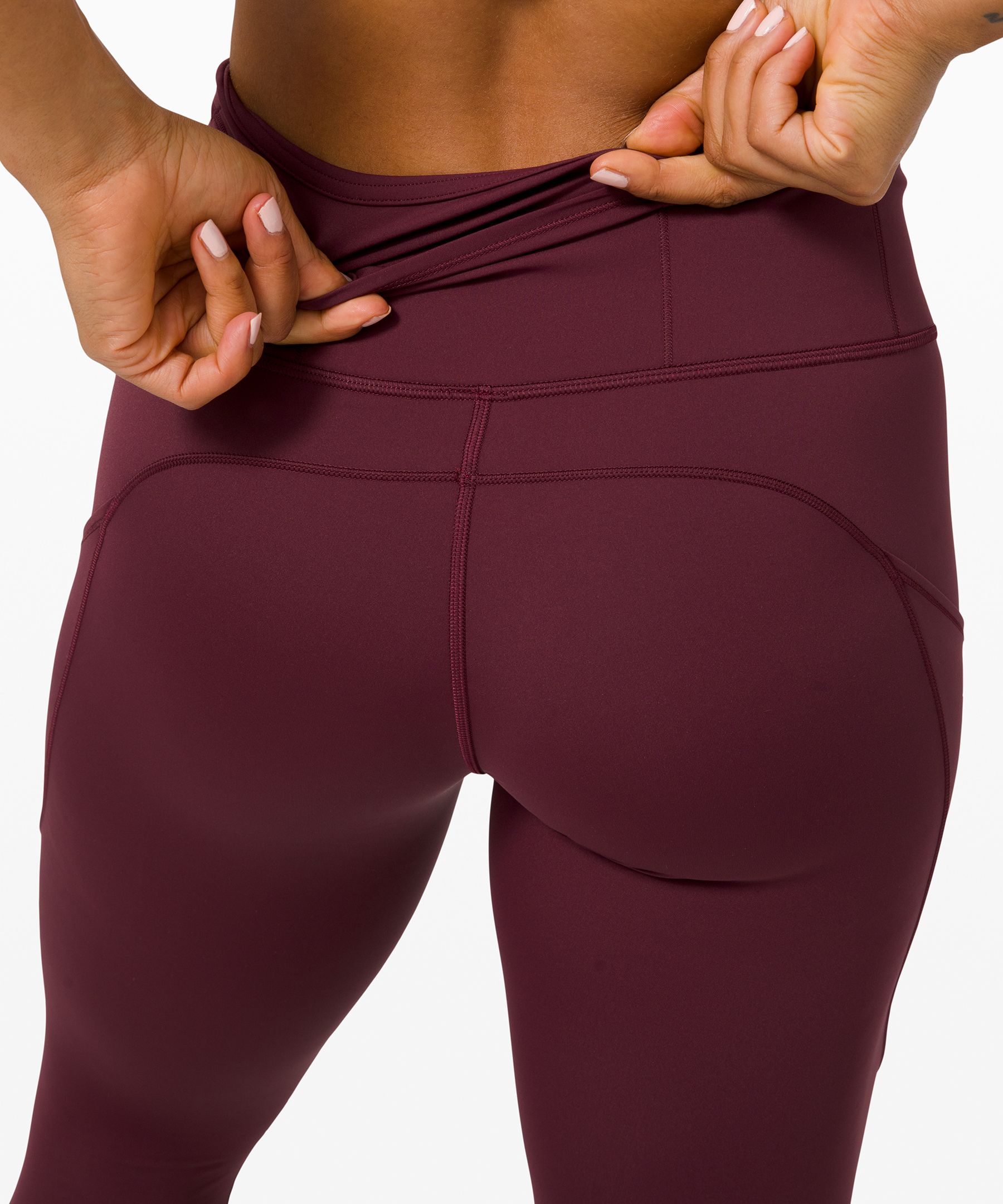 Lululemon Womens Two Toned Mid Rise Skull 'Soul' Ankle Leggings Maroon -  Shop Linda's Stuff