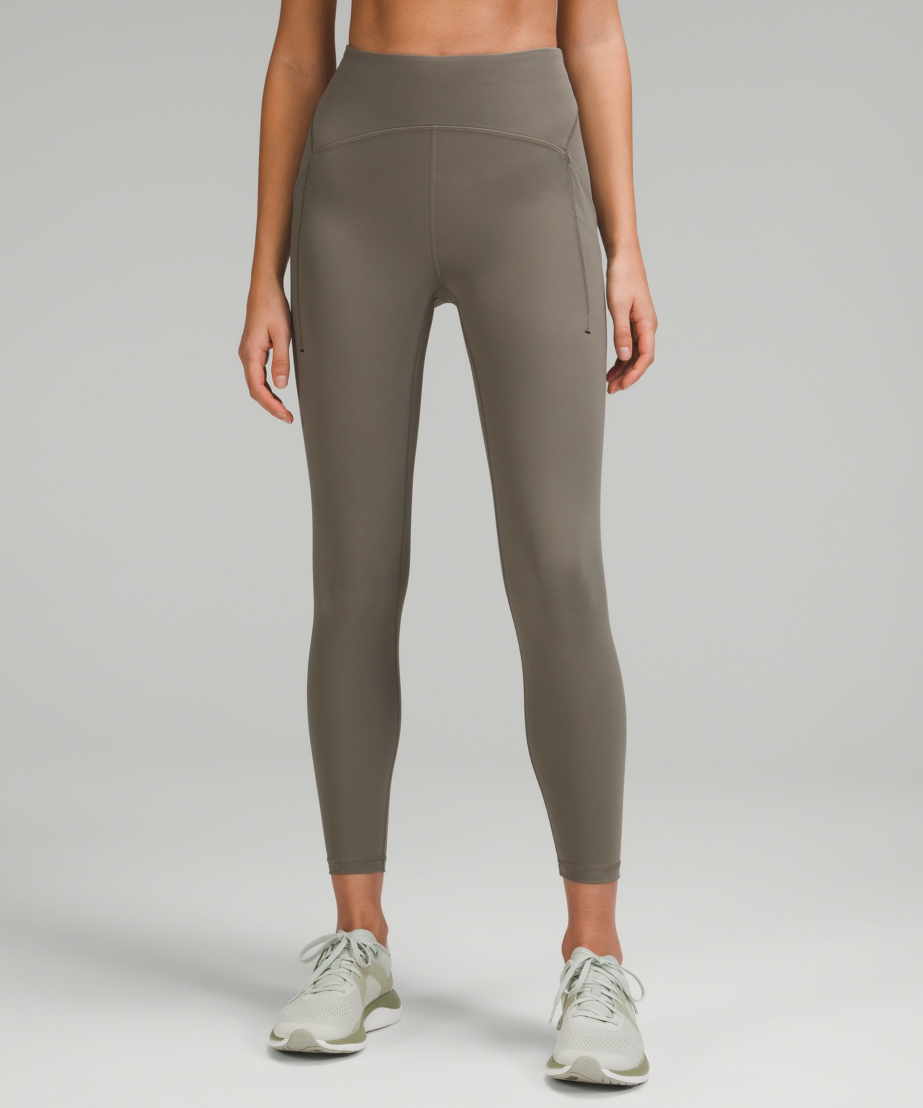 Lululemon Power Thru High-rise Leggings 25 In Gray