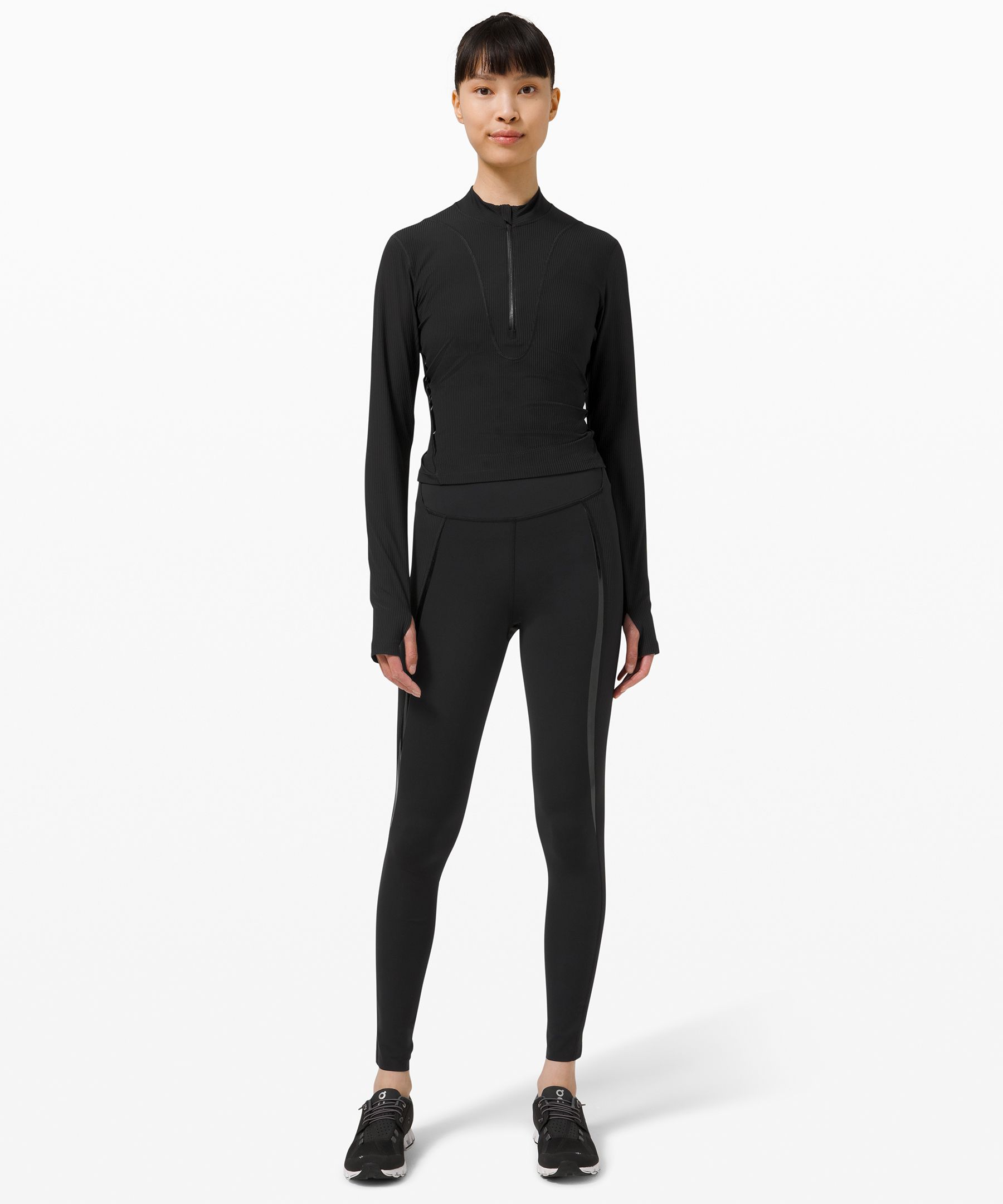 Lululemon NEW Gloss Trim Run Super High-Rise Tight Rhino Grey Size 12 -  $124 New With Tags - From Hope