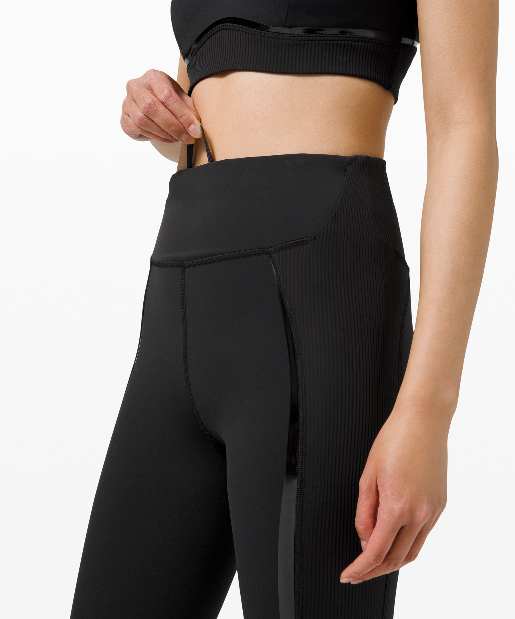 Lululemon NEW Gloss Trim Run Super High-Rise Tight Rhino Grey Size 12 -  $124 New With Tags - From Hope