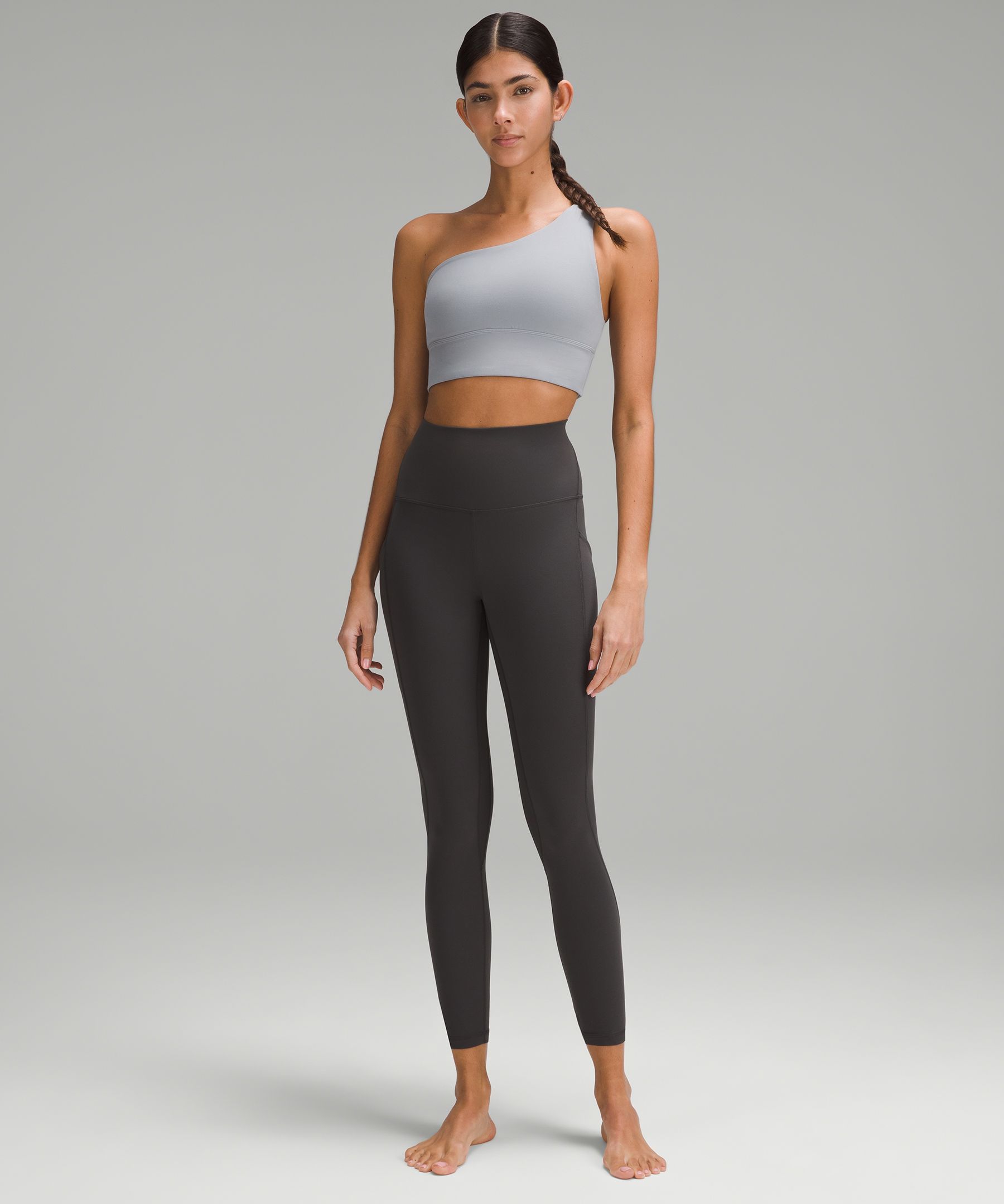 Lululemon Womens Active Mid-Rise Two Pocket Capri Leggings Heather Gra -  Shop Linda's Stuff