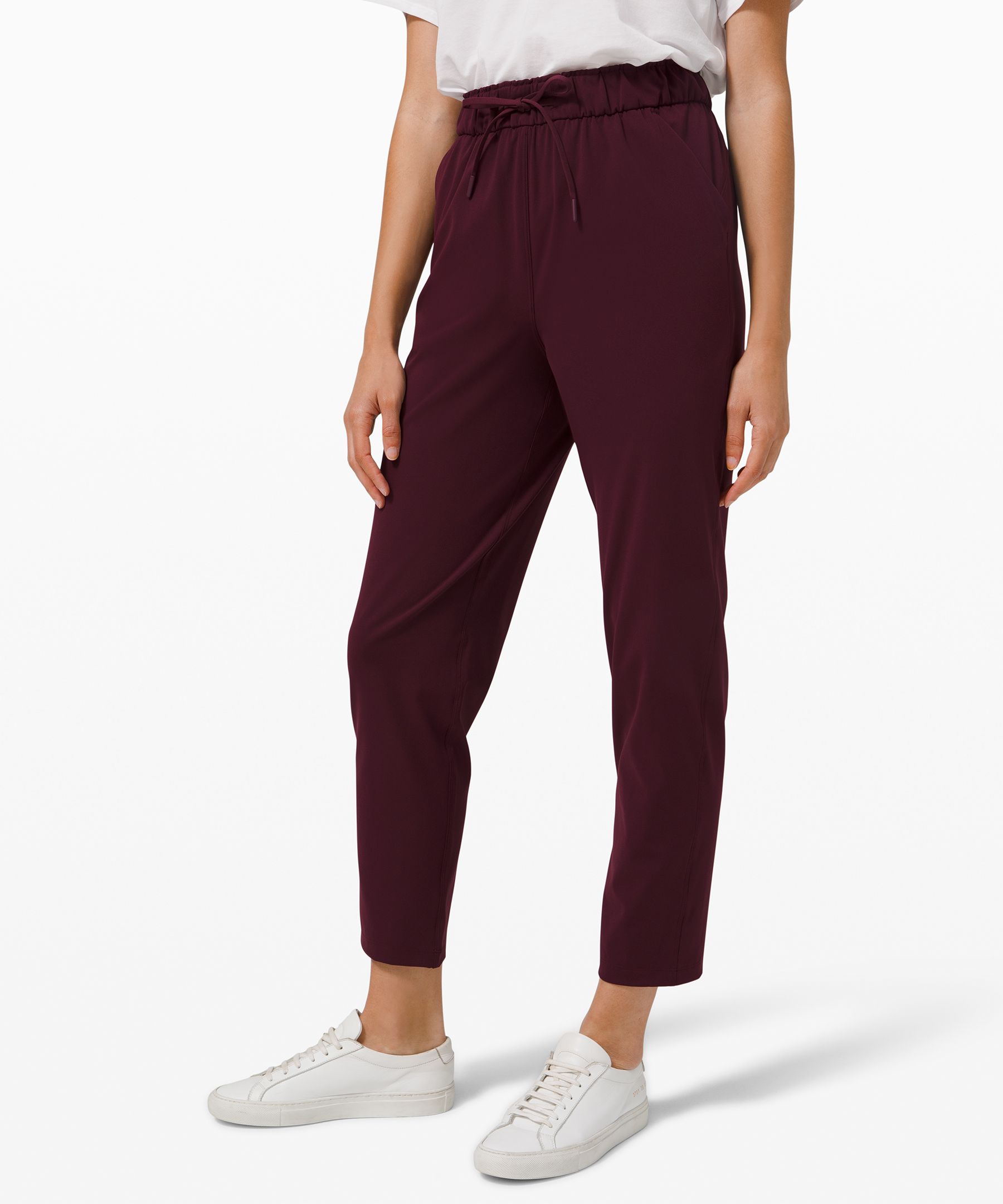 Lululemon Stretch High-rise Pants 7/8 Length In Cassis