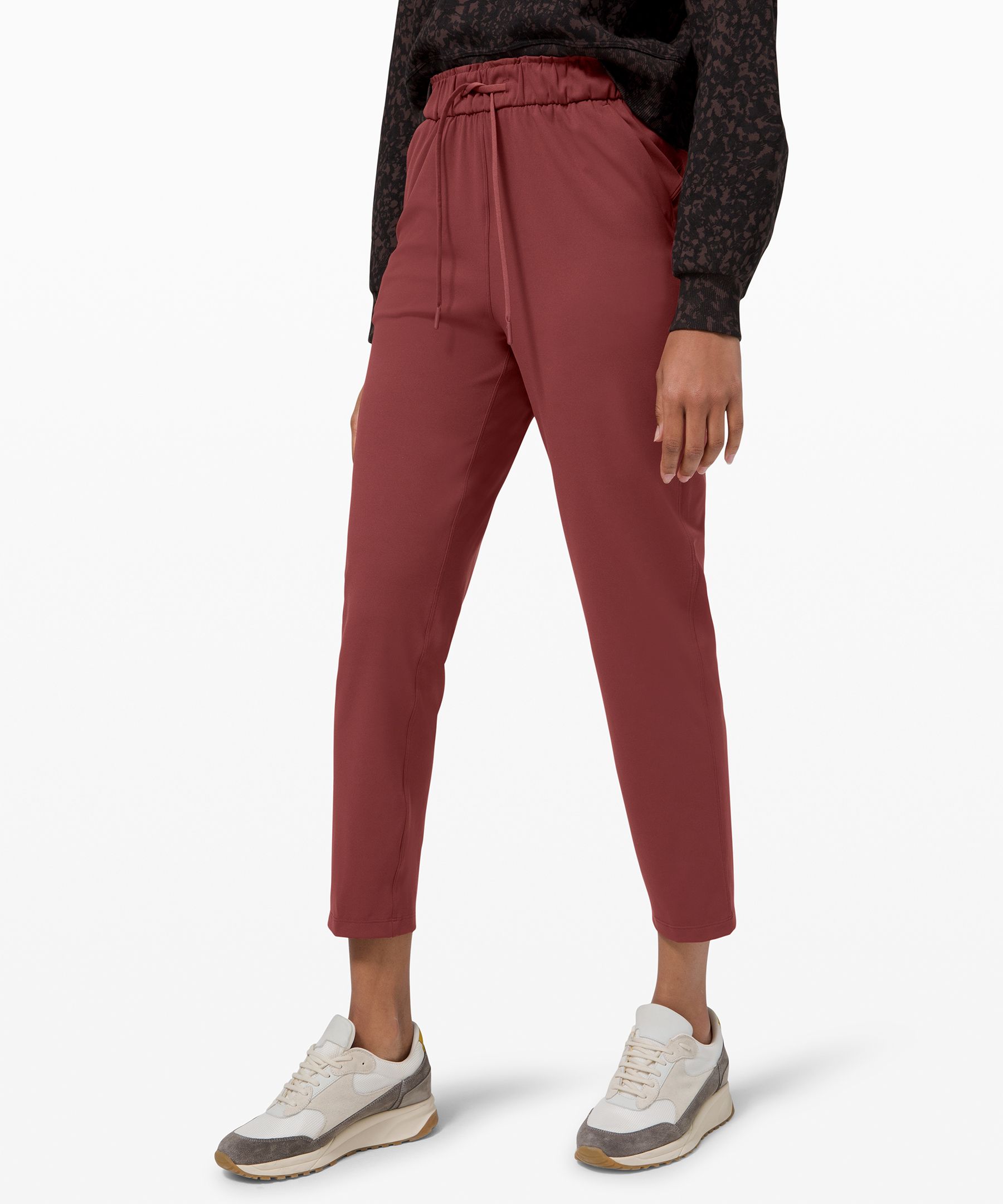 Lululemon Keep Moving Pant 7/8 High-rise In Burgundy