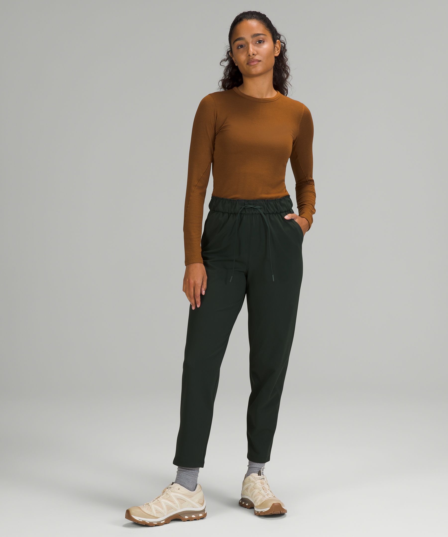 Stretch High-Rise Pant 7/8 Length, Trousers