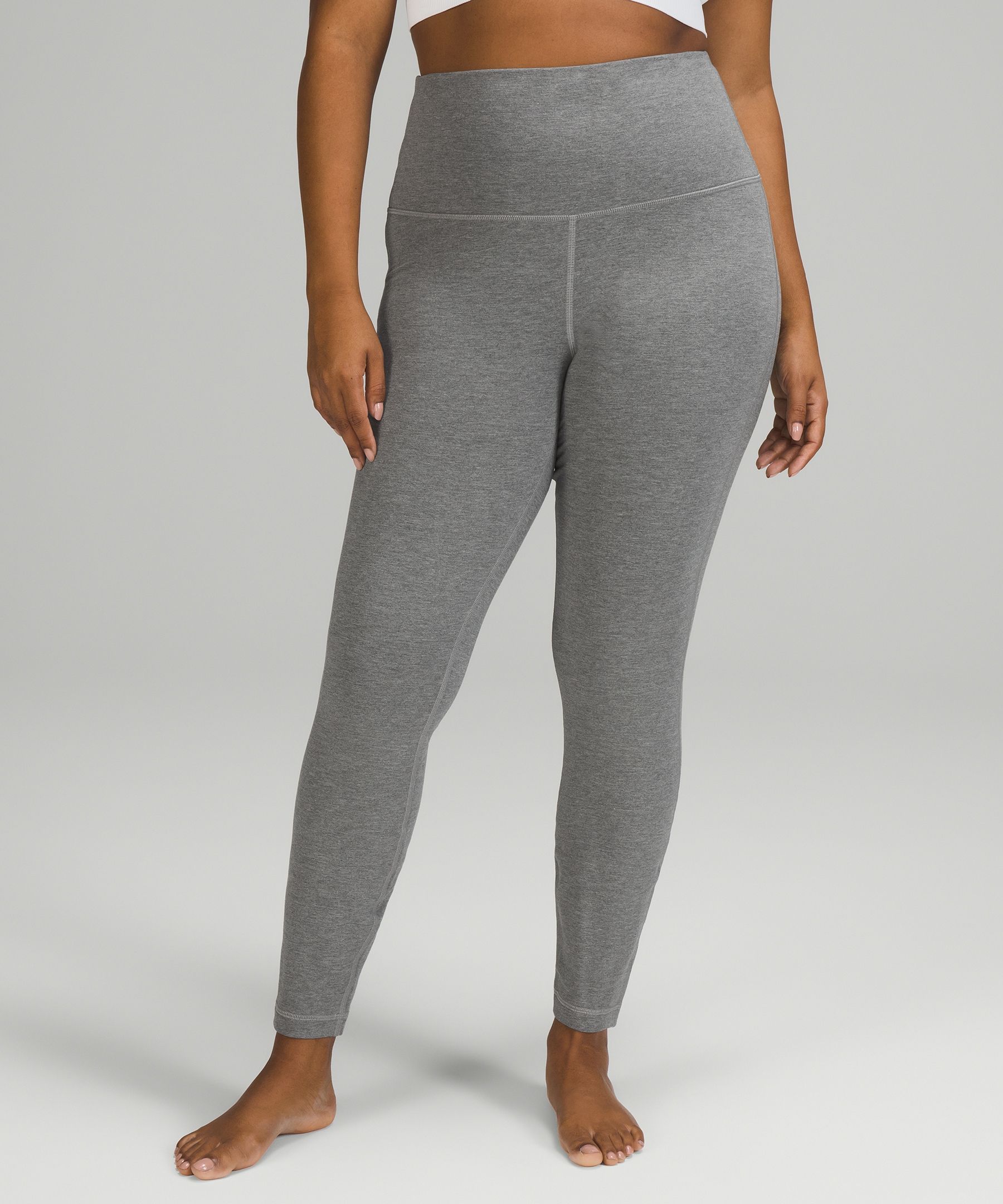 Lululemon Wunder Lounge Super-high-rise Tights 28 In Heathered Core Medium  Grey