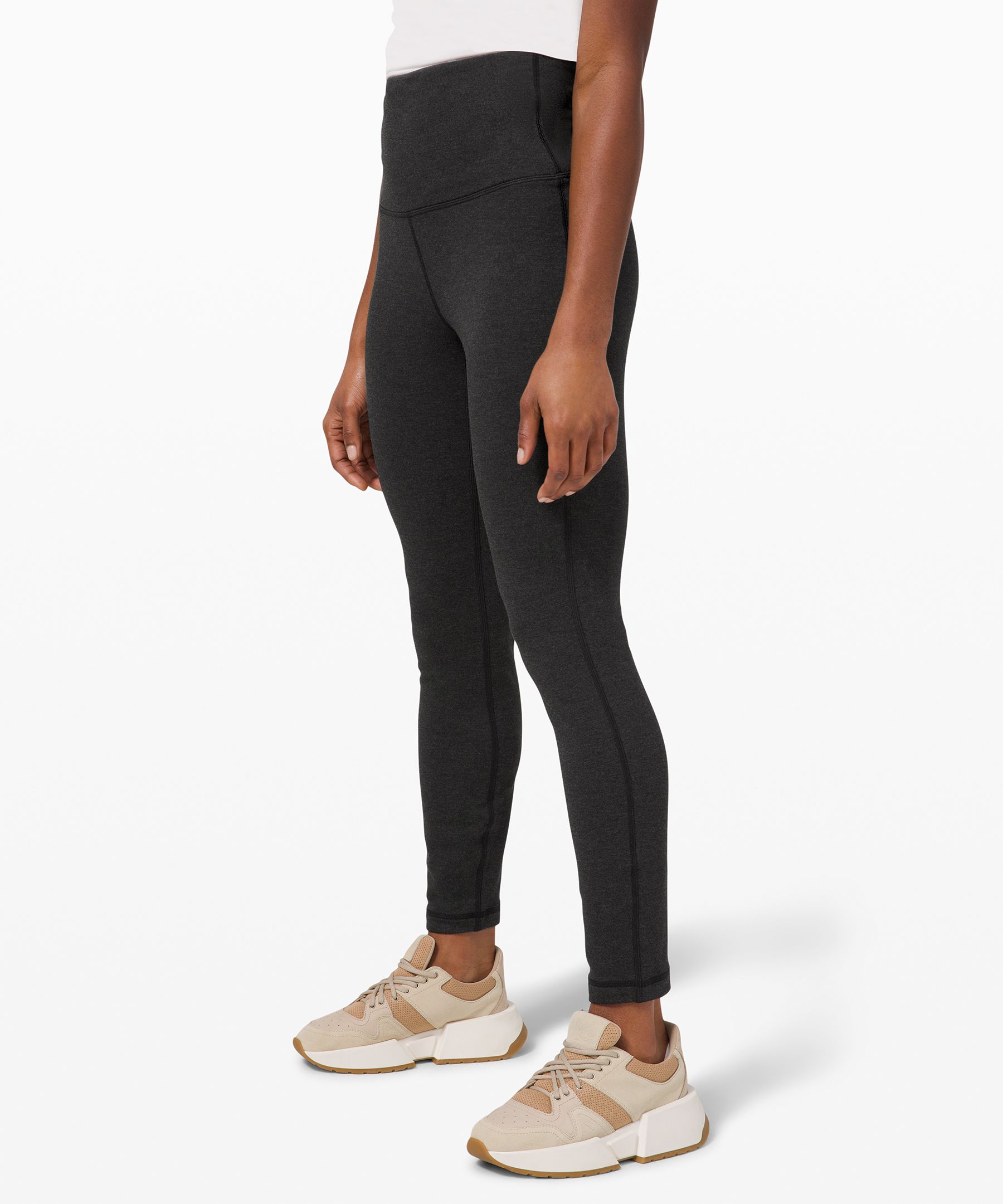 Lululemon Wunder Lounge Super-high-rise Tights 28 In Heathered Core Medium  Grey