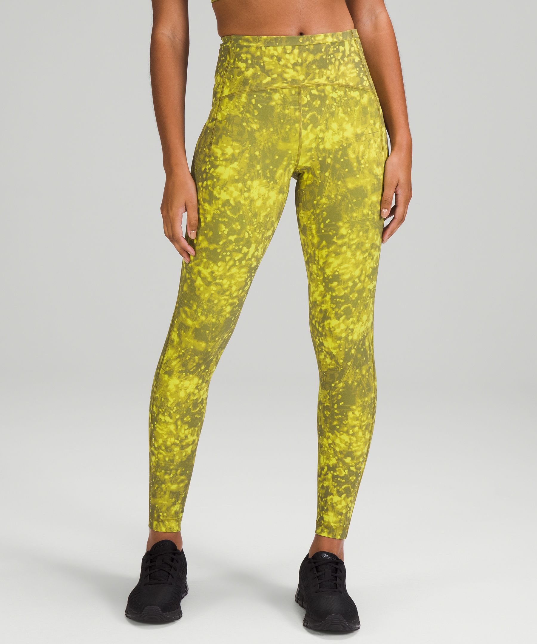 nike python leggings yellow