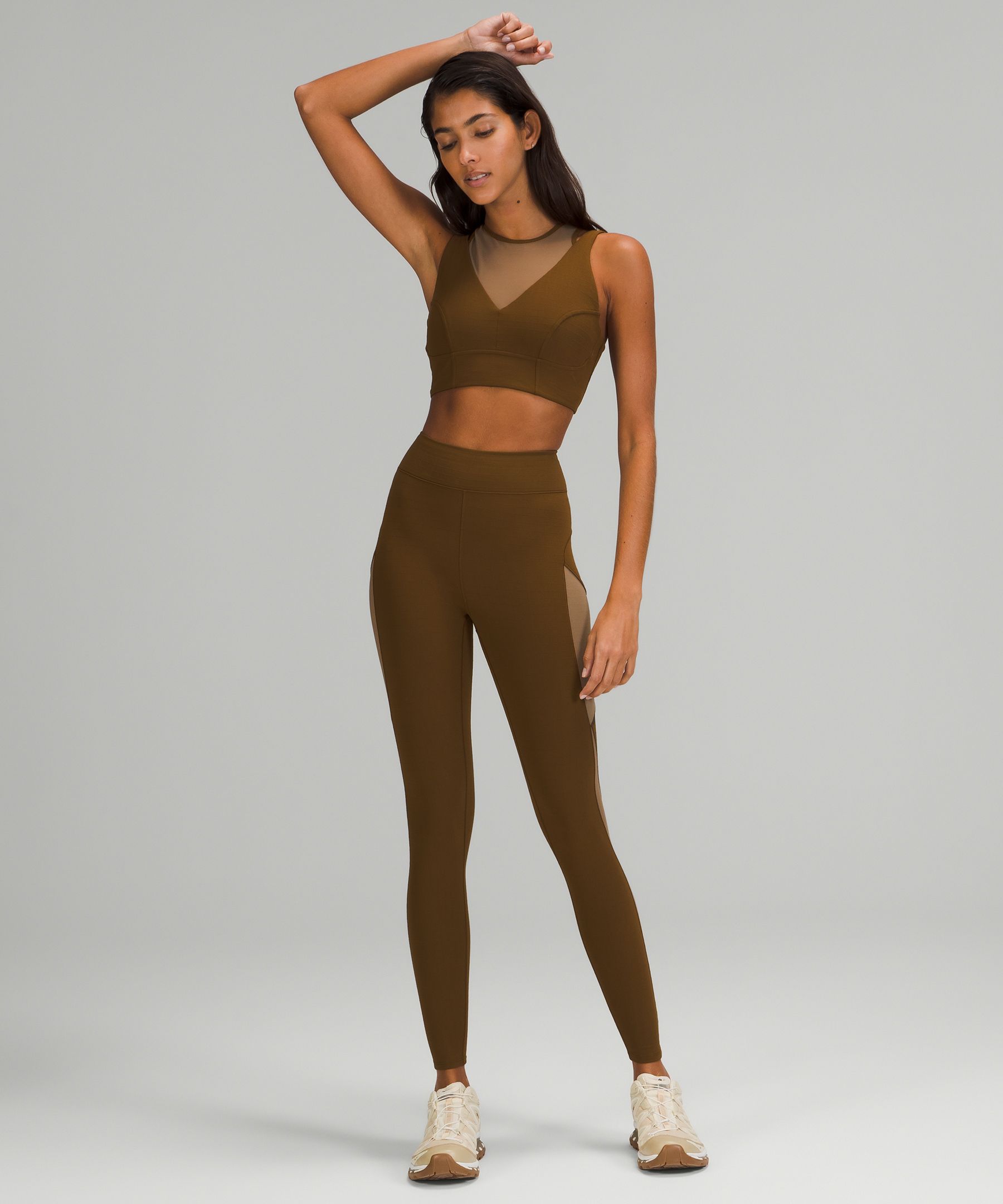 Shape Brown Textured High Waist Leggings