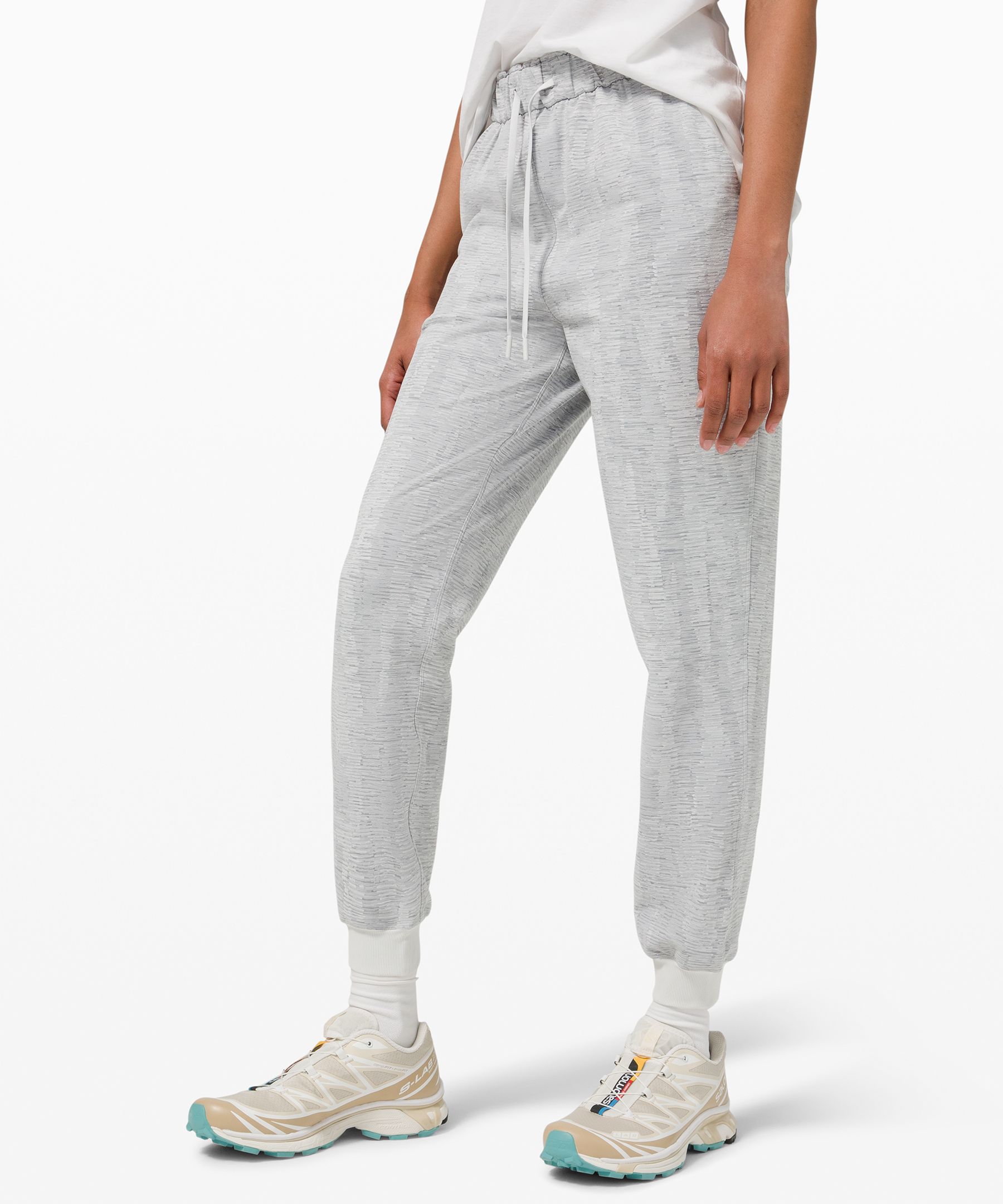 Lululemon Stretch High-rise Joggers Full Length In Simultaneous Anchor  Alpine White