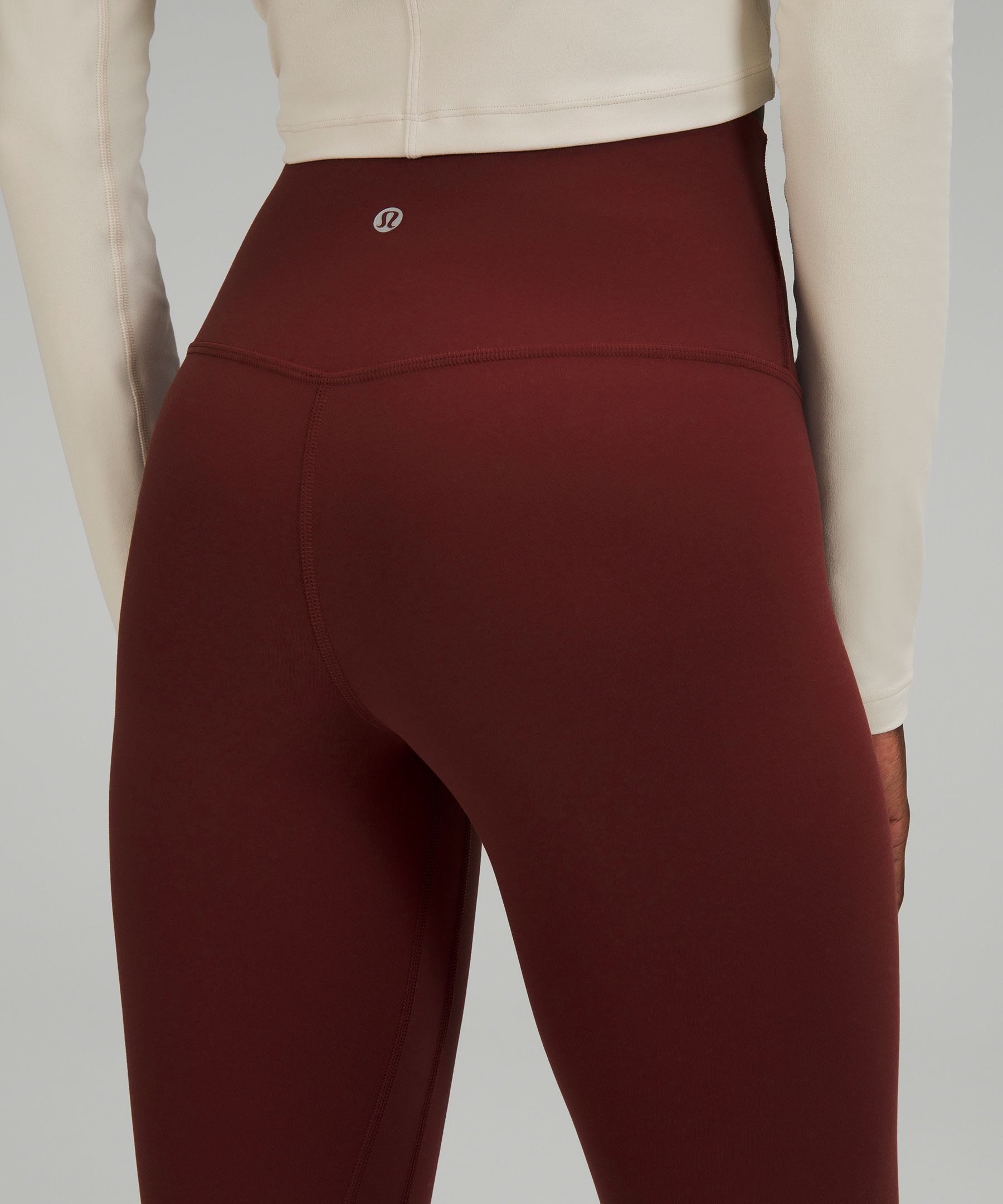 Lululemon align leggings 28 inch inseam Burgundy - Depop