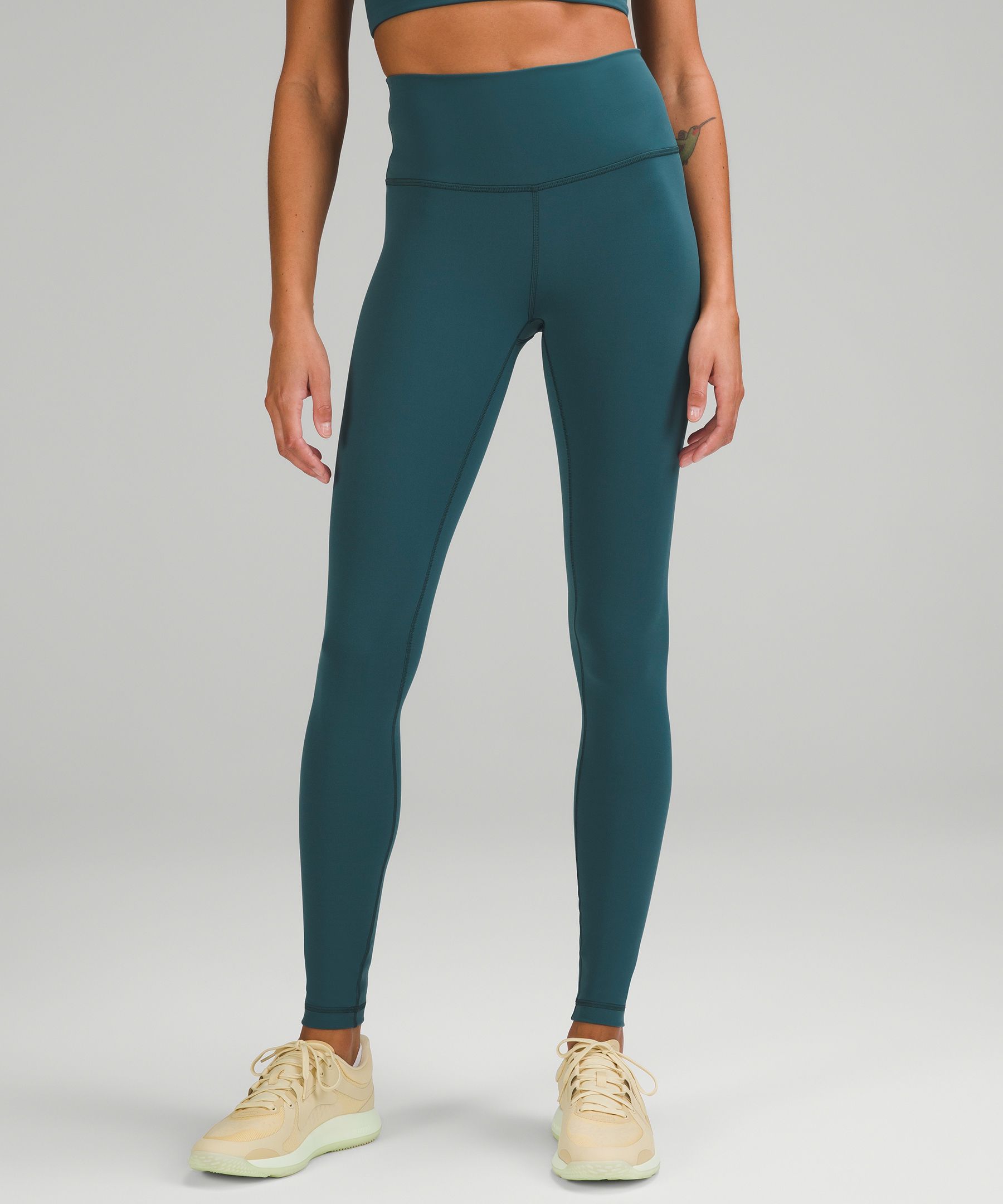 Lululemon Wunder Train Contour Fit High-Rise Tight 28 - Smoked Spruce -  lulu fanatics