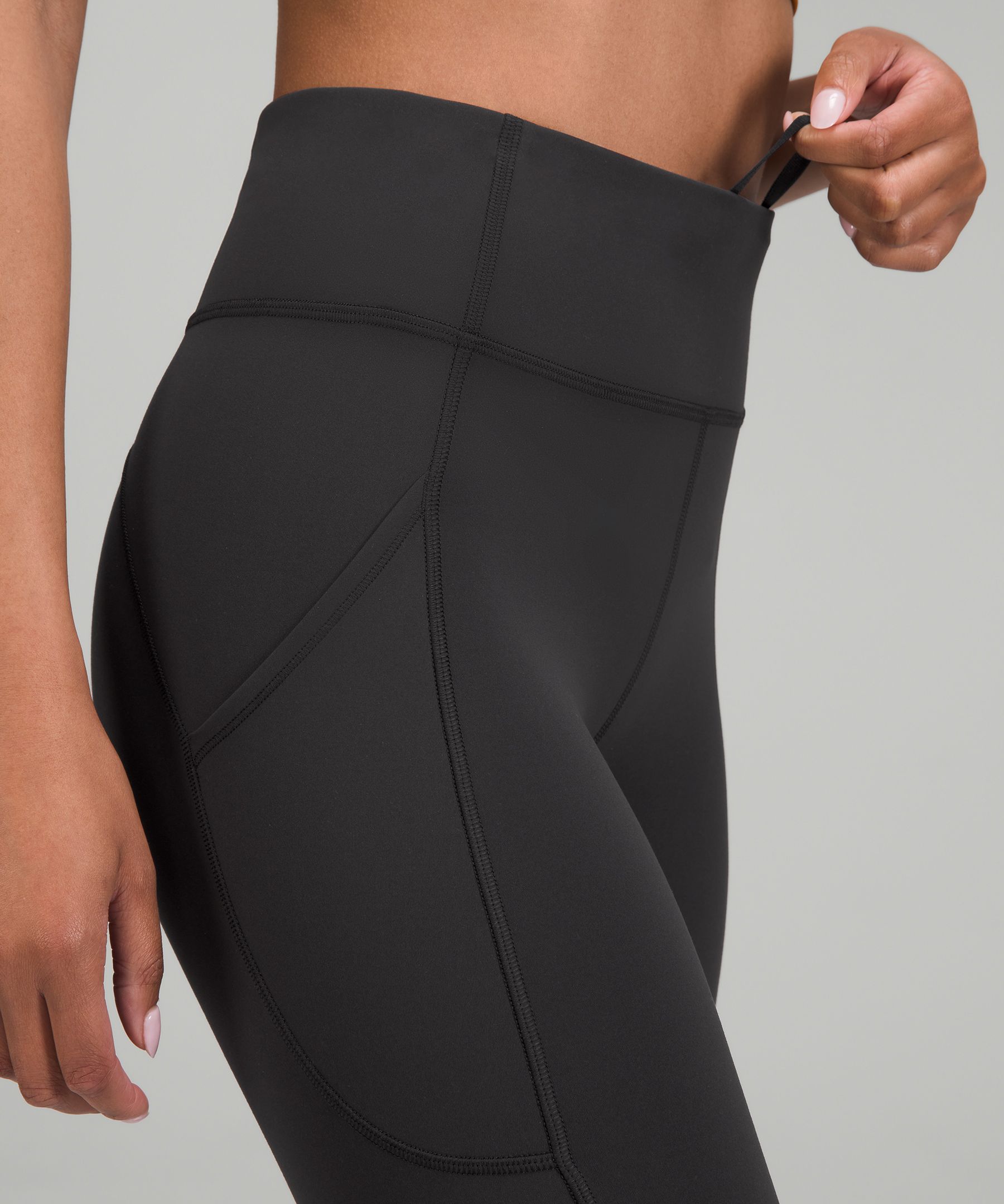 GLADE.】Light Pocket High Waist Cropped Tight Female Yoga Pants