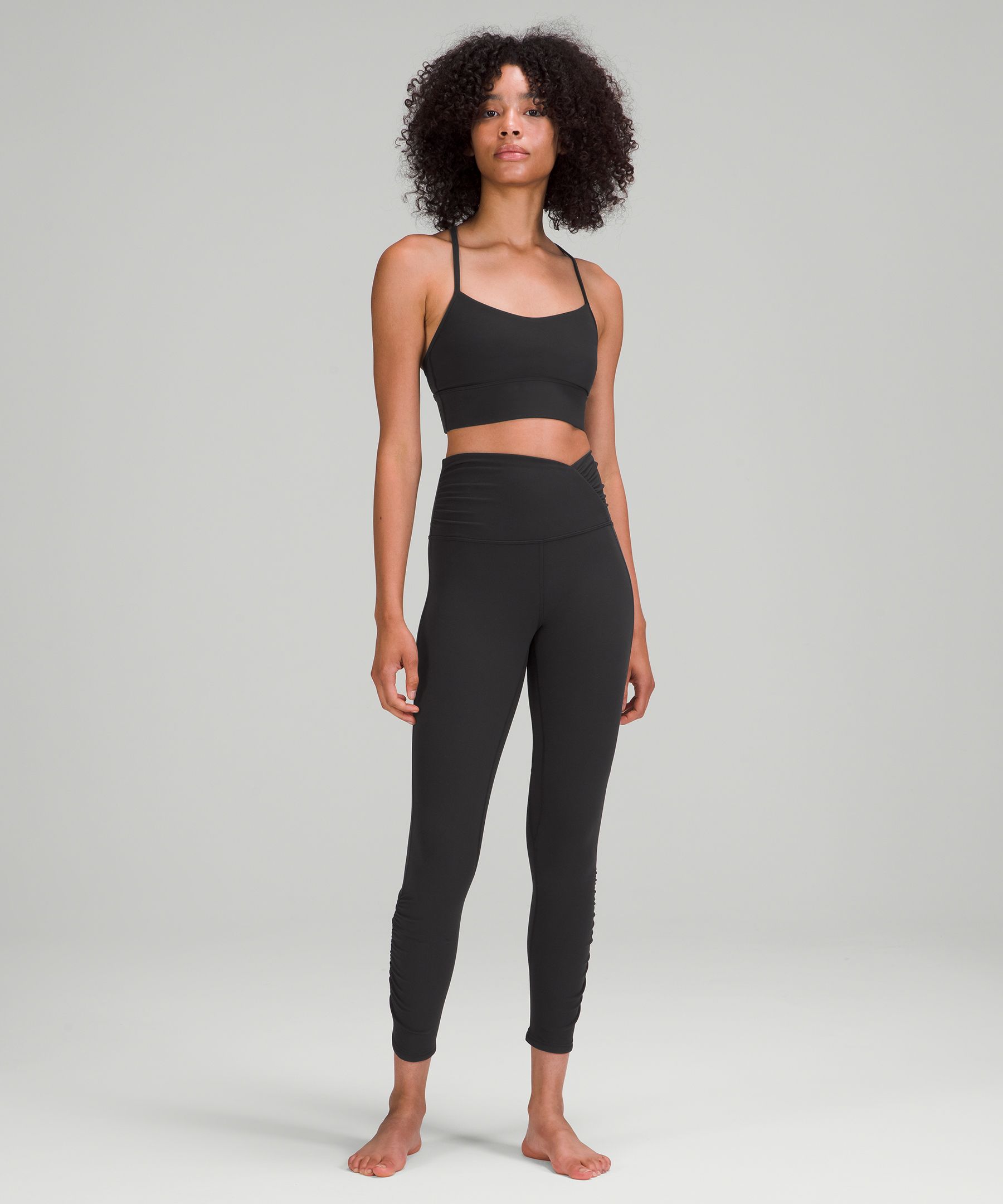 ruched waist aligns just dropped in the US! I love the waist ruching, but  I'm unsure about the legs. thoughts? anyone ordering, or tried them on? : r/ lululemon