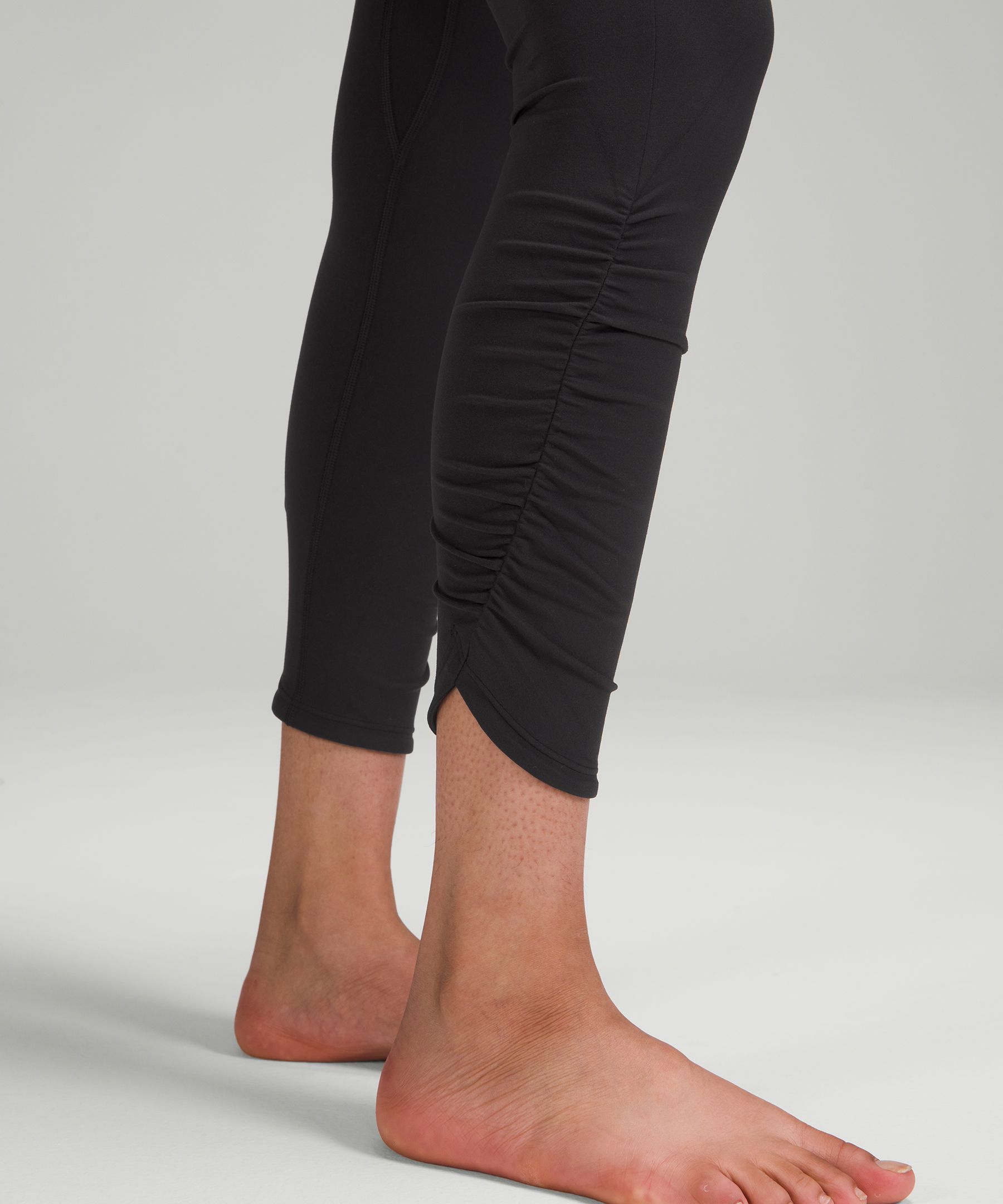 ruched waist aligns just dropped in the US! I love the waist ruching, but  I'm unsure about the legs. thoughts? anyone ordering, or tried them on? : r/ lululemon