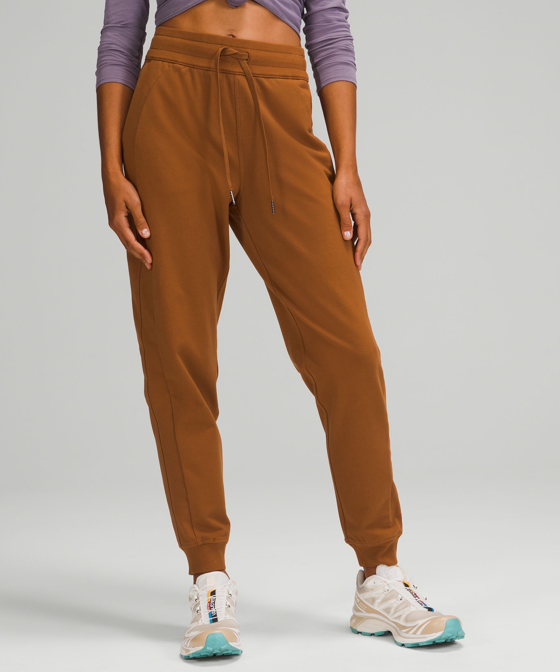 Lululemon Scuba High-rise French Terry Joggers In Copper Brown