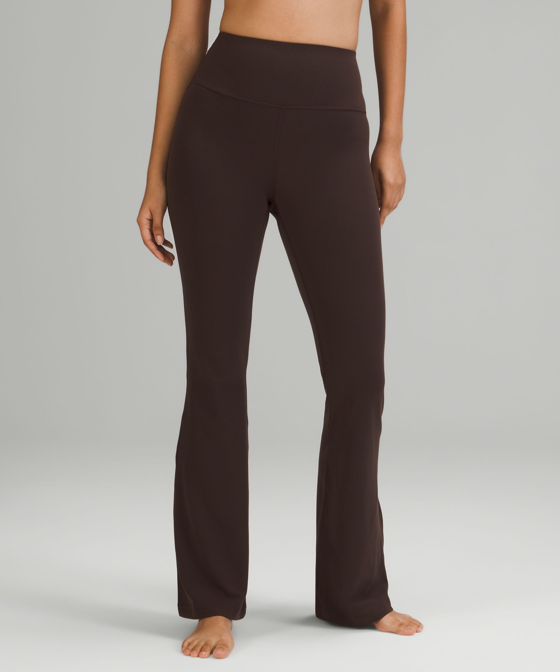 Lululemon Groove Super-high-rise Flared Pants Nulu In Roasted Brown