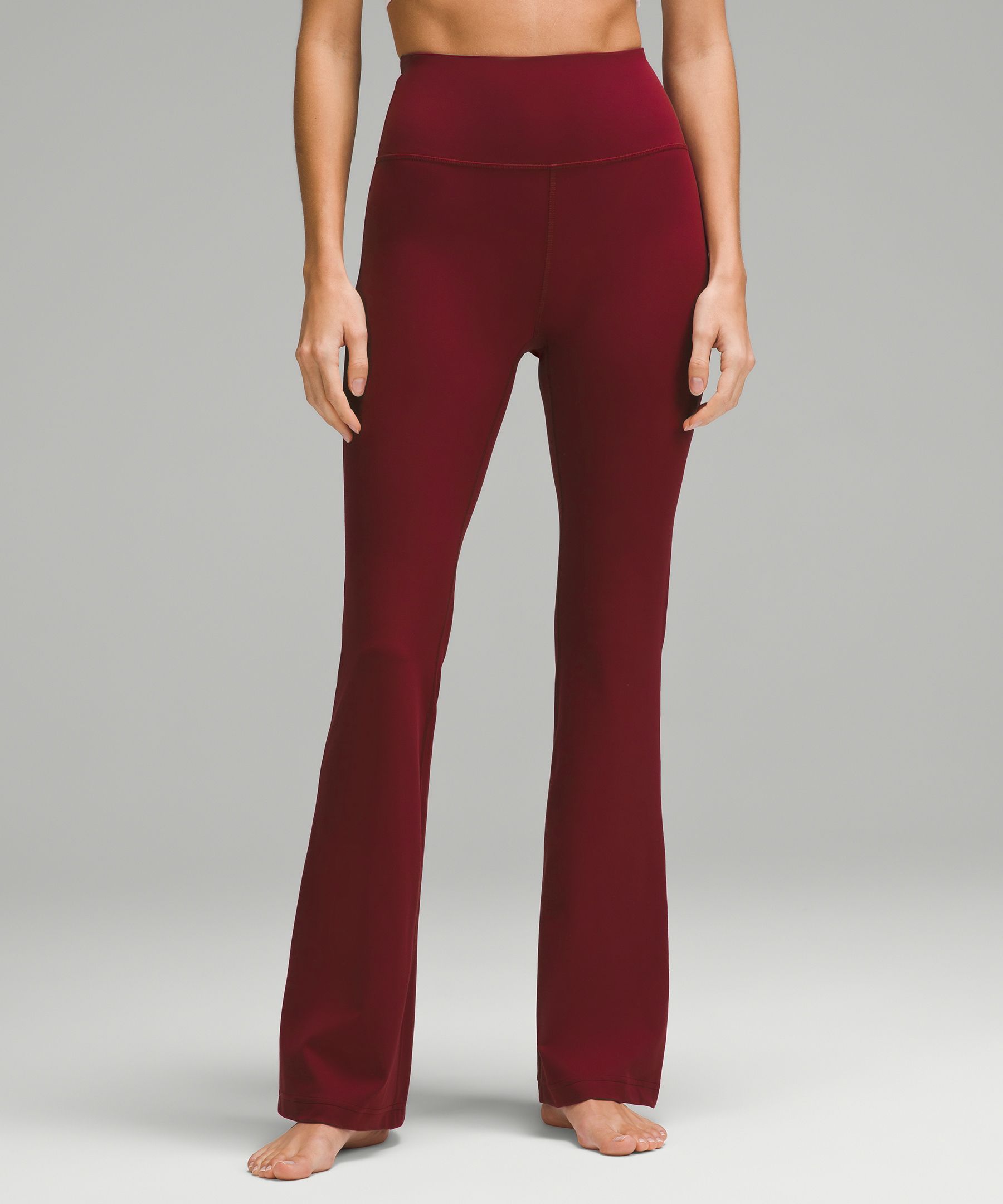 maroon yoga pants