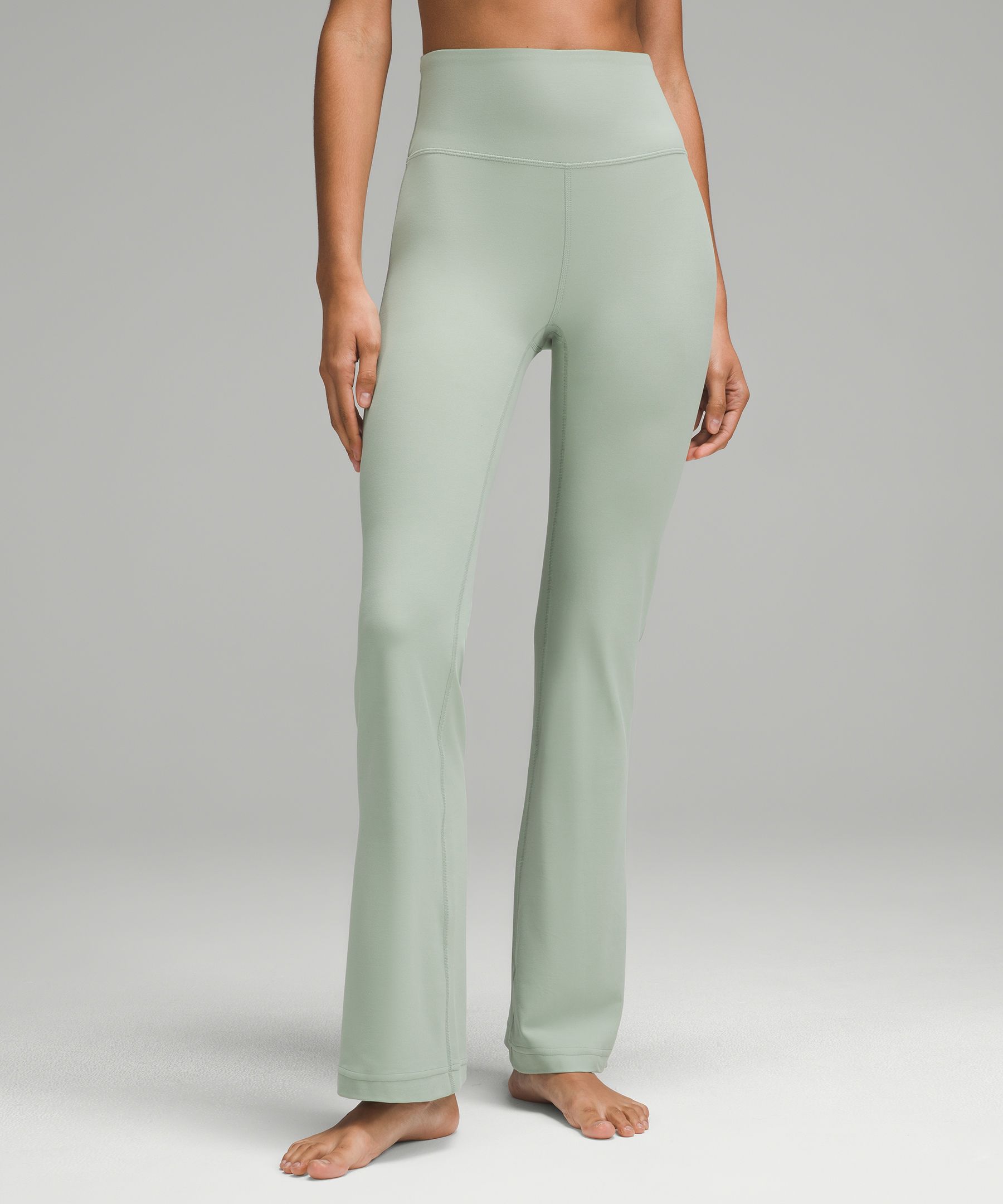 Lululemon Groove Super-high-rise Nulu Flared Pants Regular In Green