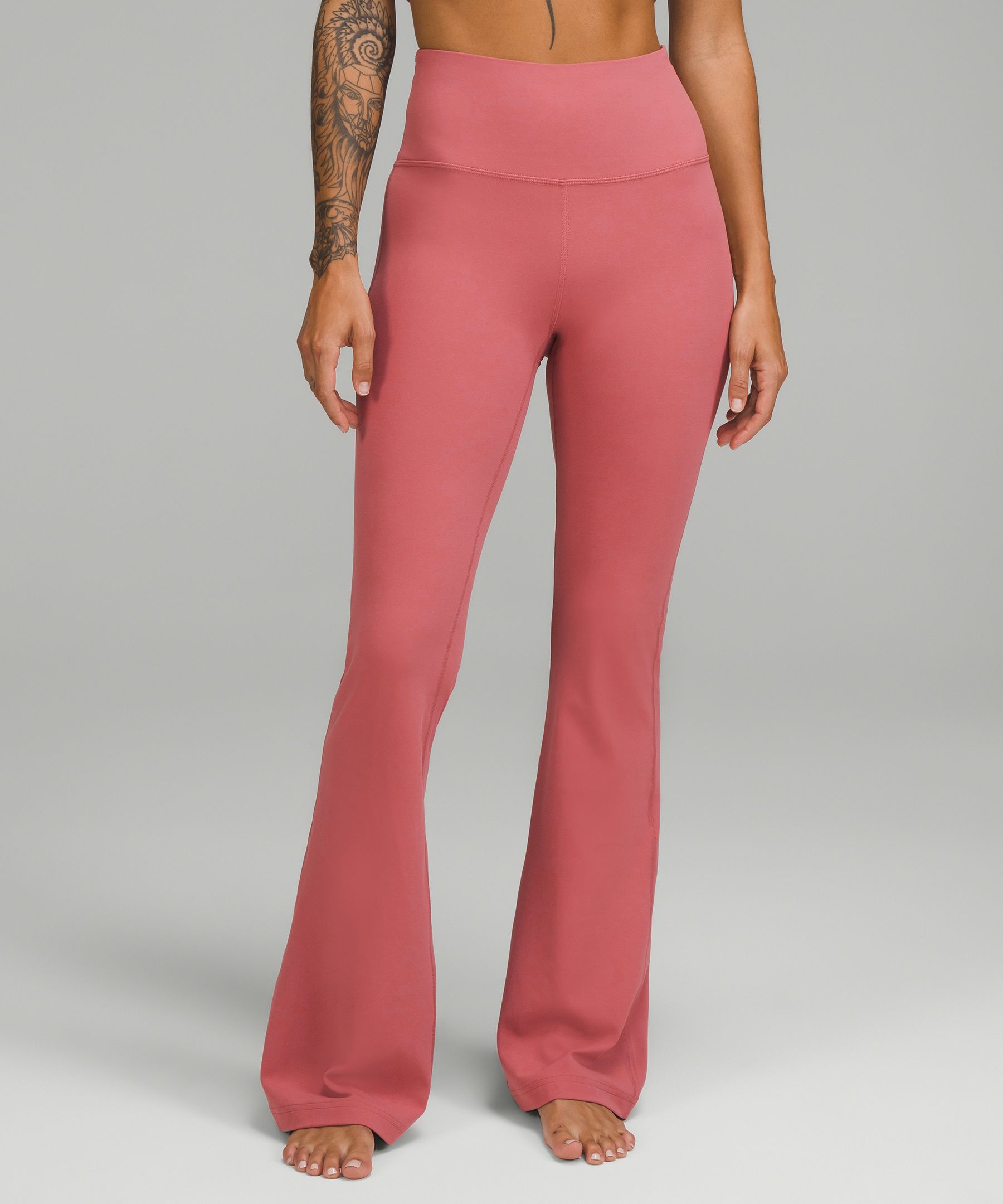 Lululemon Groove Super-high-rise Flared Pants Nulu In Brier Rose