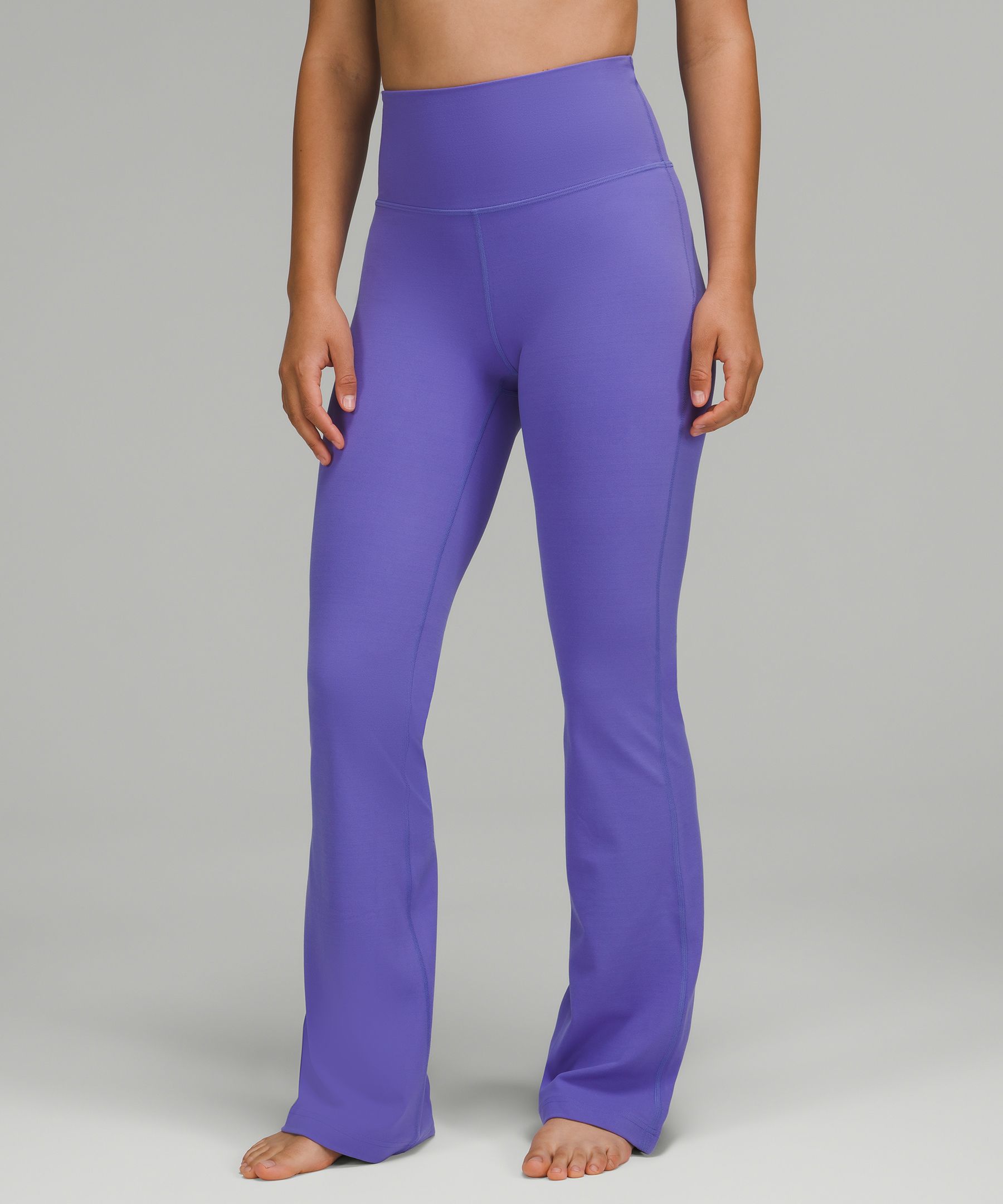 Lululemon Groove Super-high-rise Flared Pants Nulu In Purple