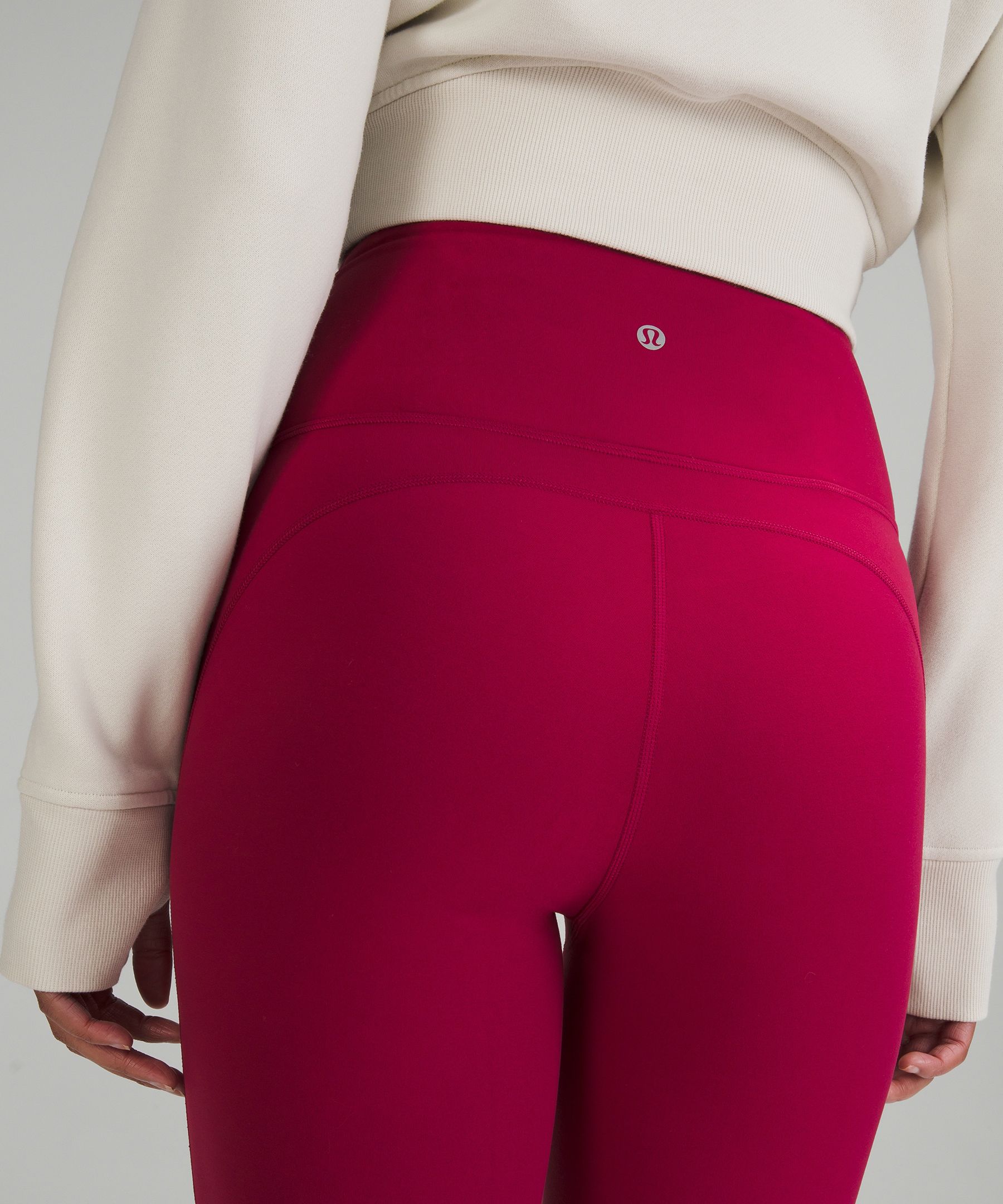 NWT Lululemon Groove Super-High-Rise Flared Pant Nulu SMOKY RED Rose Pink 4