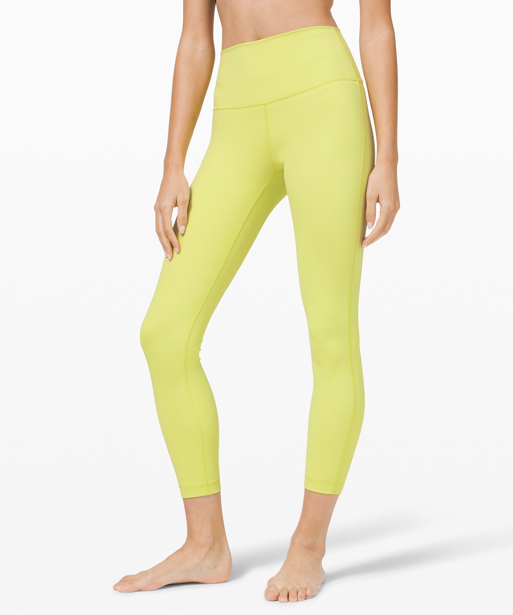 Lululemon Wunder Under High-rise Tight 25" *full-on Luxtreme In Yellow