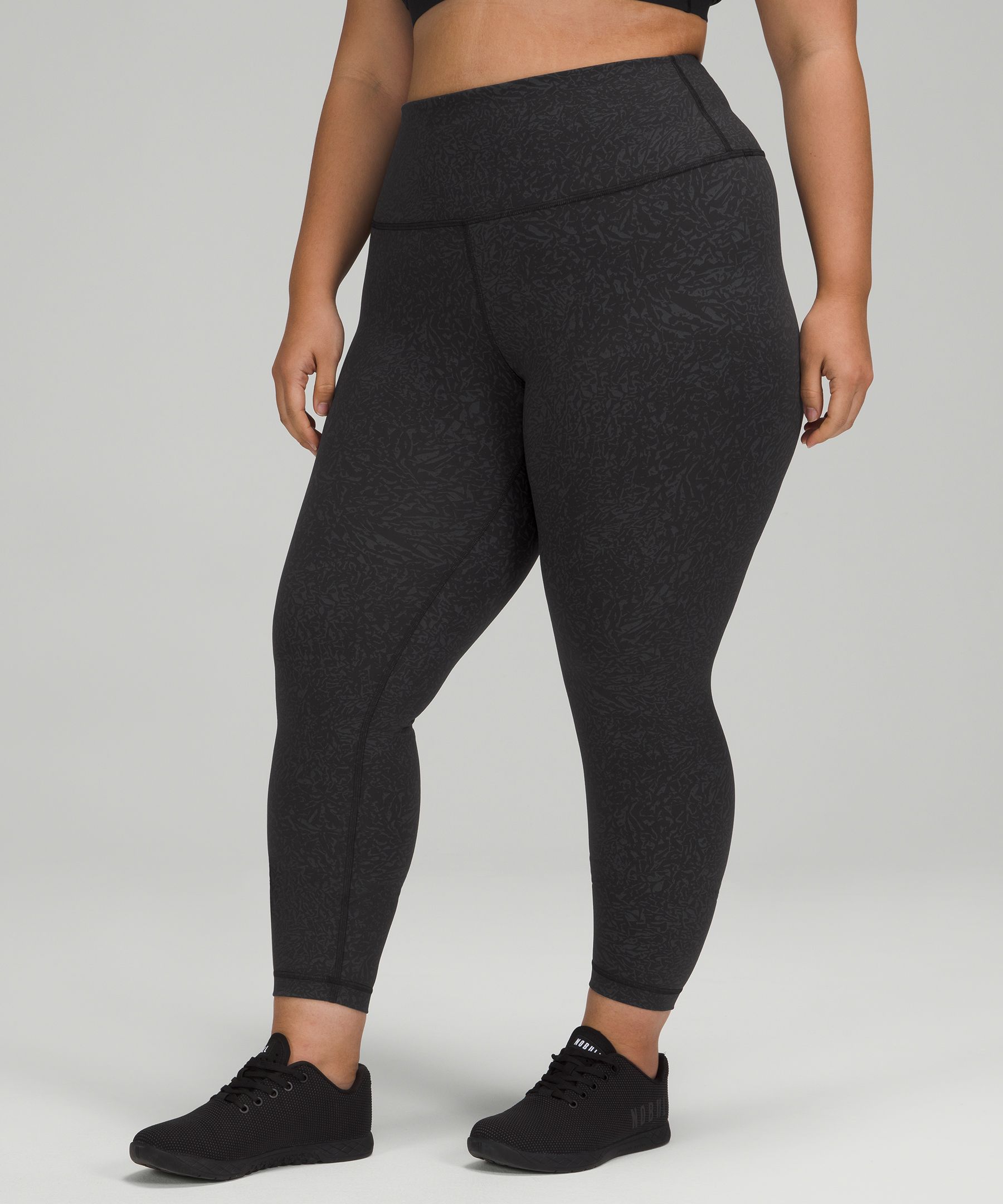 Lululemon Wunder Train High-rise Tights 25" In Crunch Black